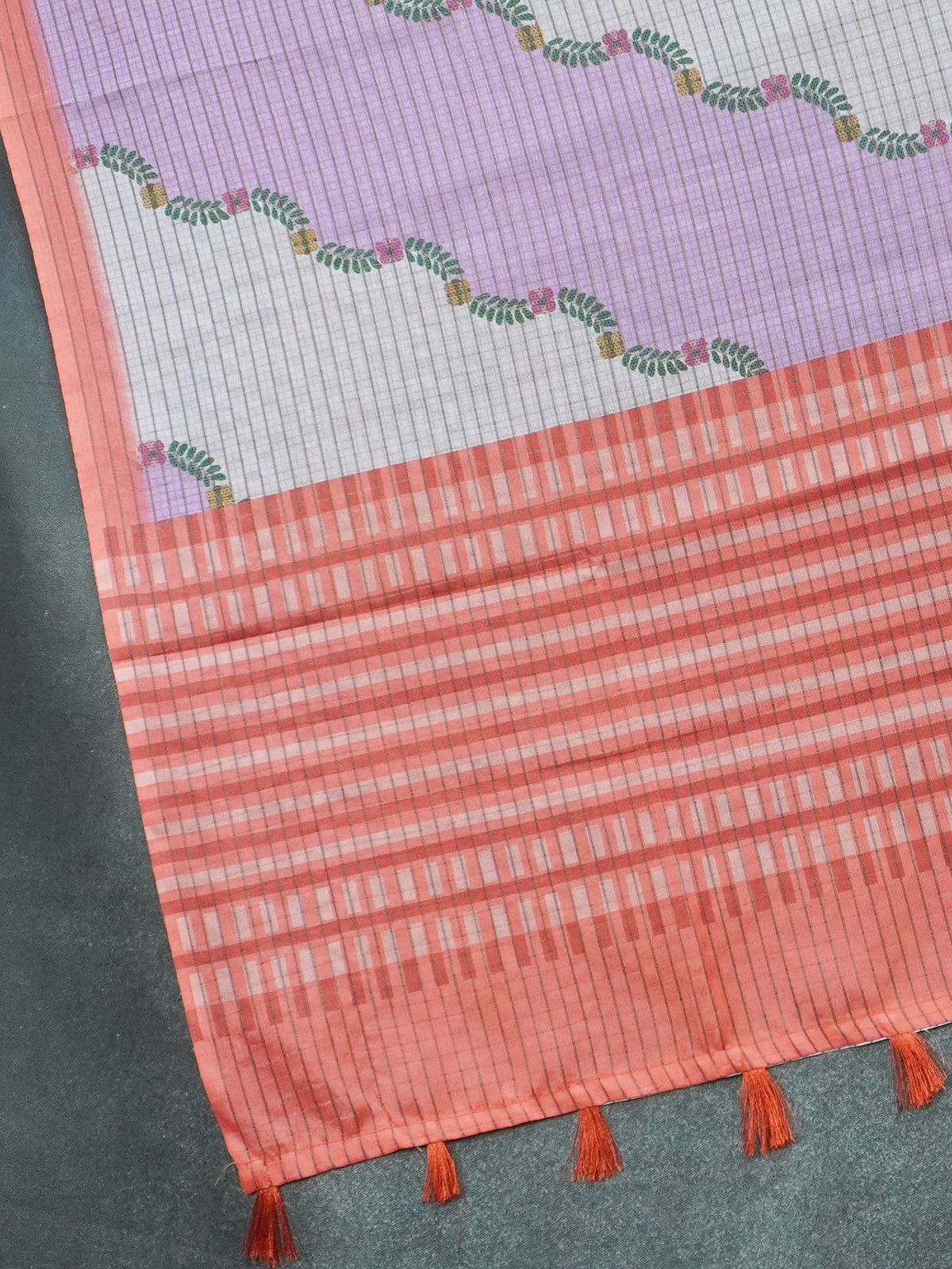 Printed Tussar Saree | TTDS3719
