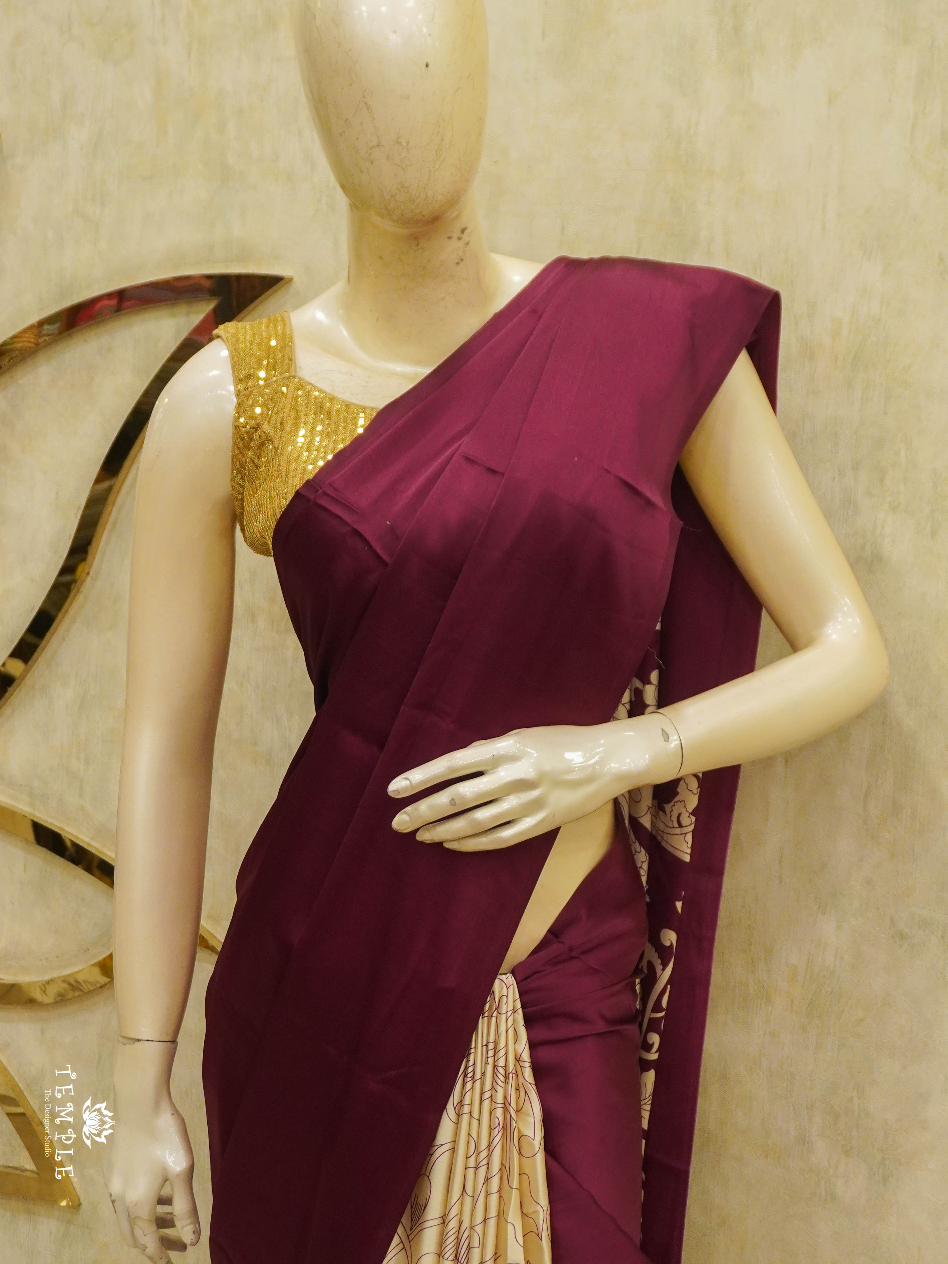 Modal Silk Saree (Half & Half) | TTDS2901