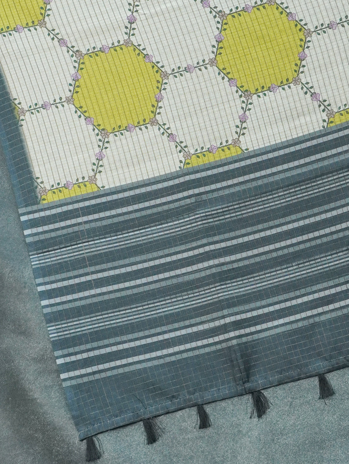 Printed Tussar Saree | TTDS3720