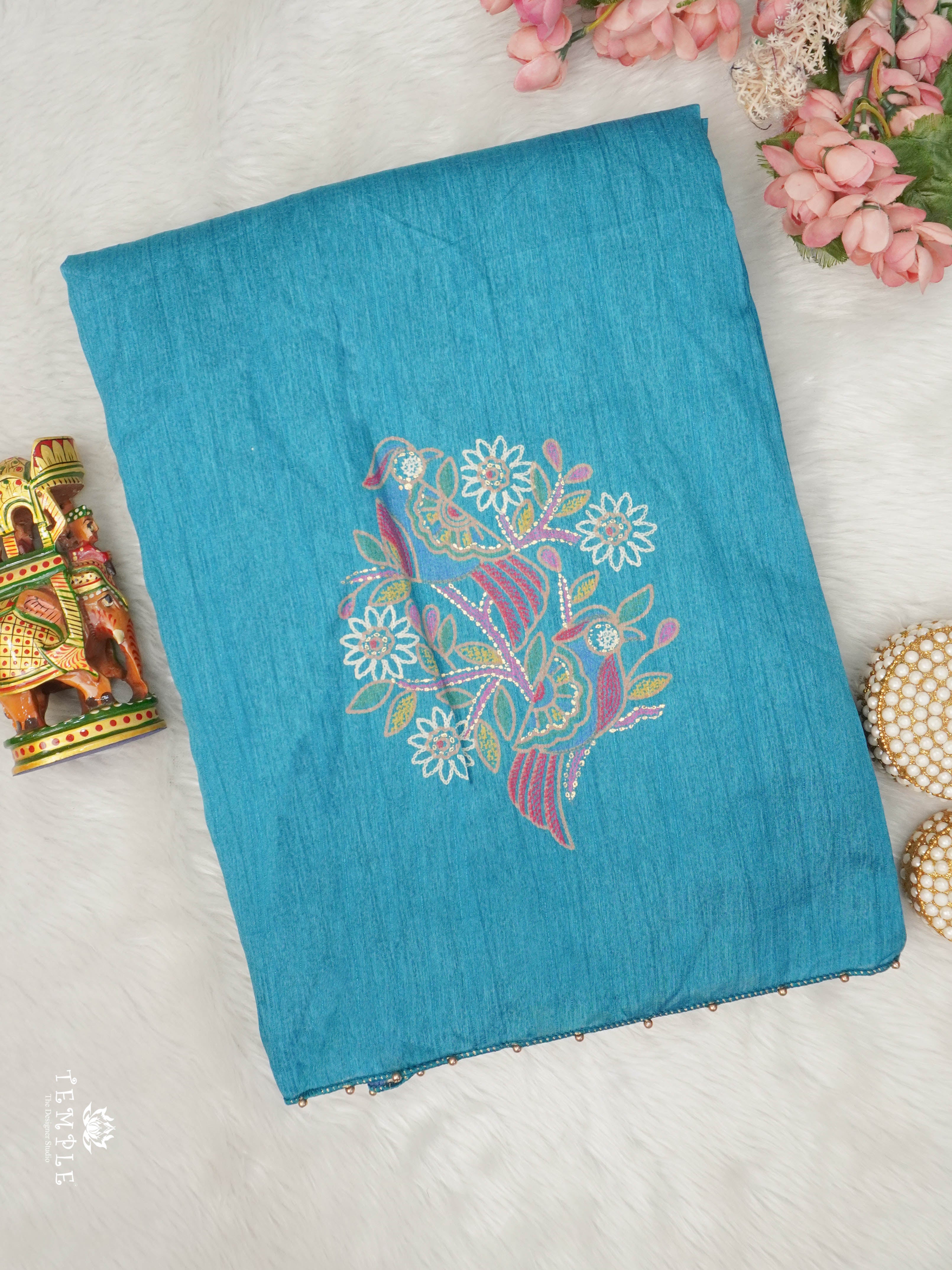 Printed Tussar Saree | TTDS2914