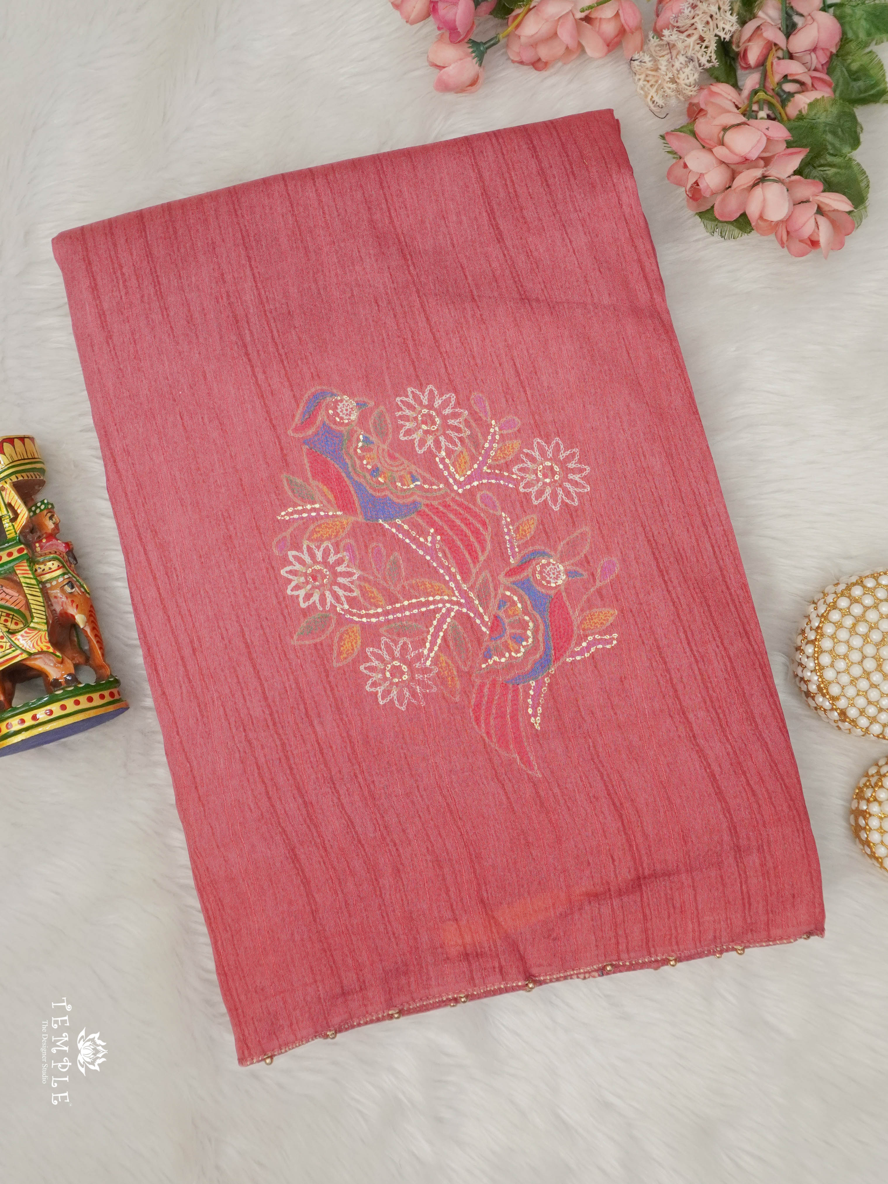 Printed Tussar Saree | TTDS2914