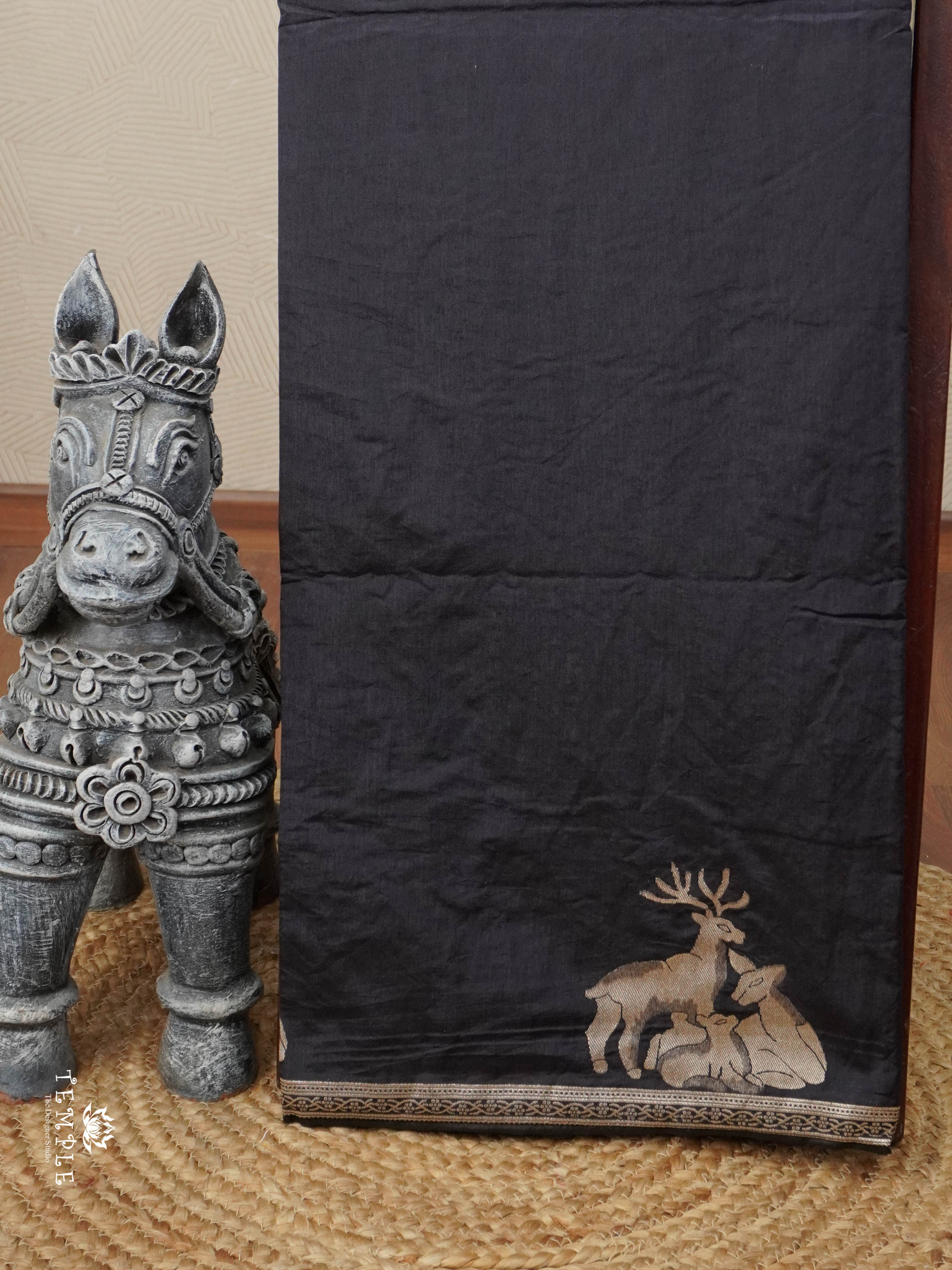 Chanderi Silk Saree With deer Design | TTDS2912