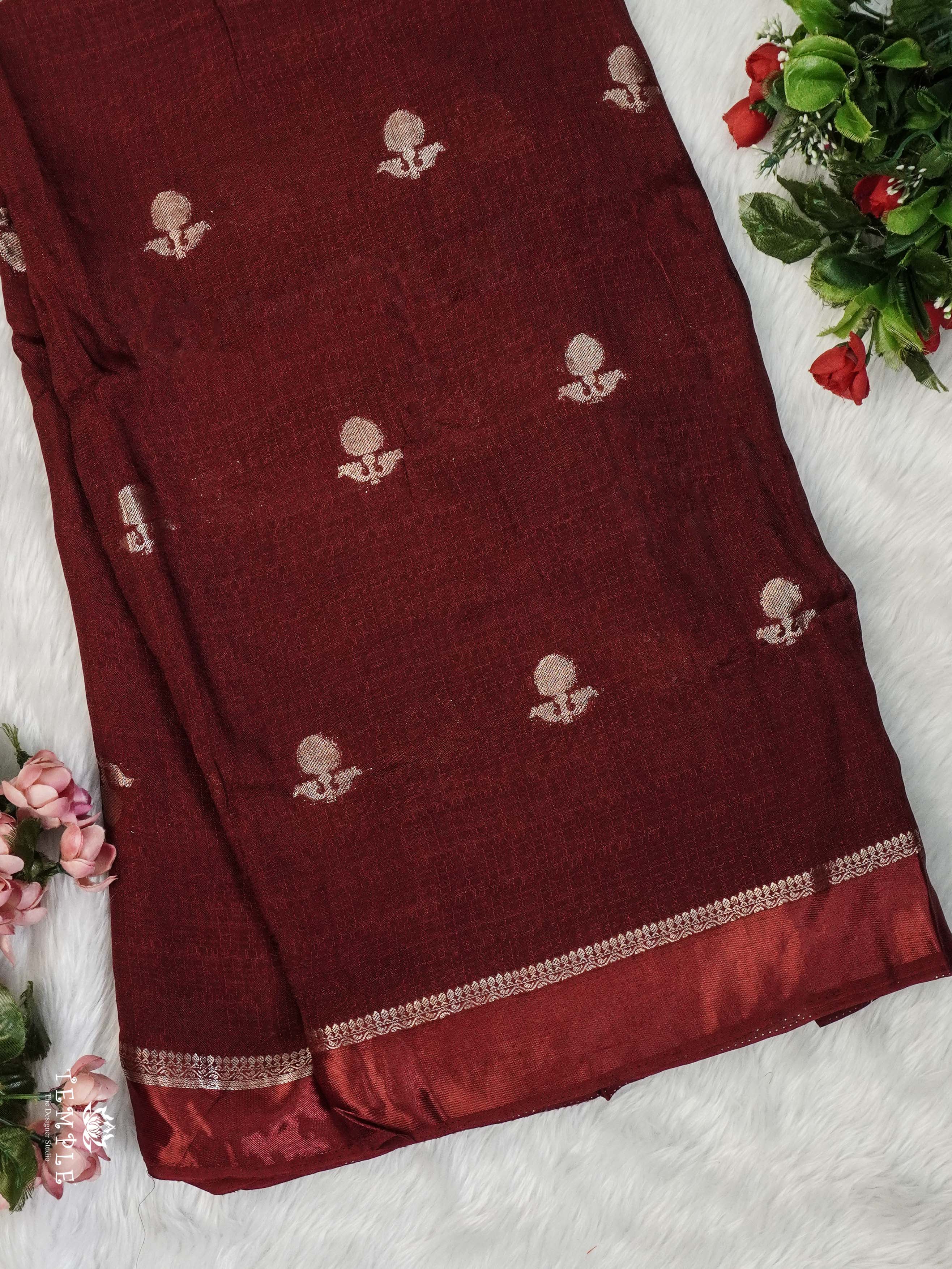 Khadi Silk Sarees ( Brown) | TTDS2225