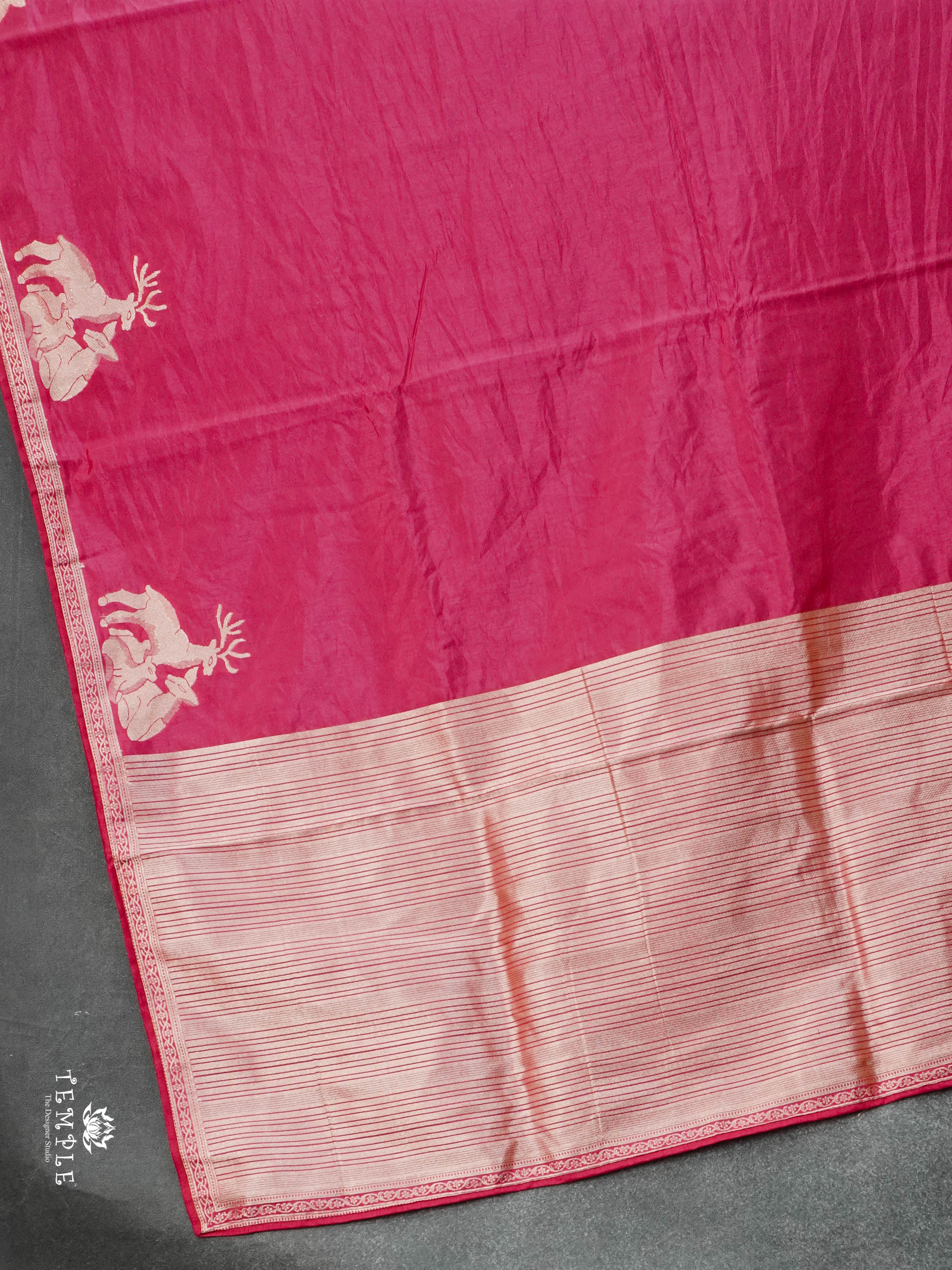 Chanderi Silk Saree With deer Design | TTDS2912
