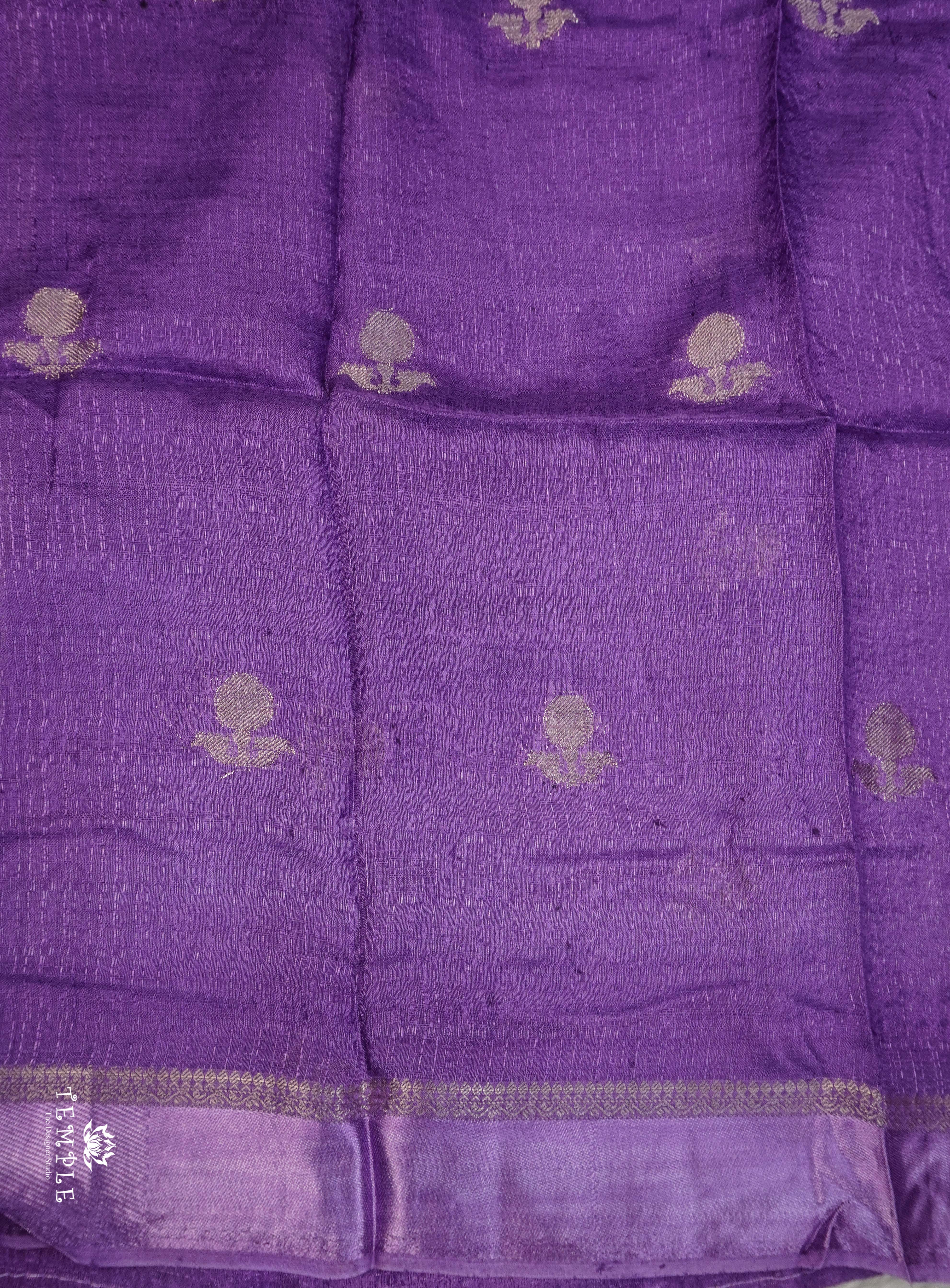 Linen Viscose Saree(Lavender) | TTDS2225