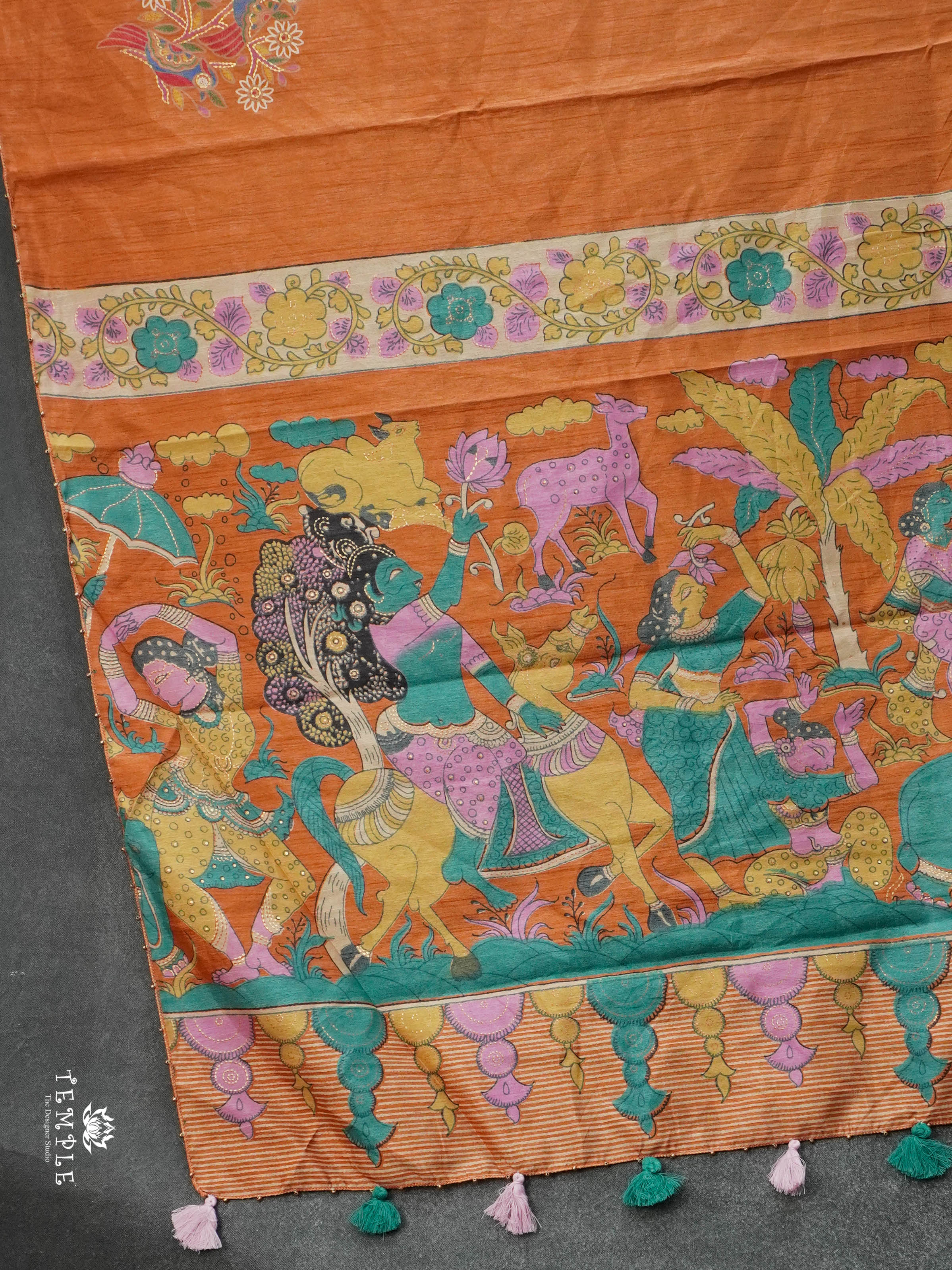 Printed Tussar Saree | TTDS2914