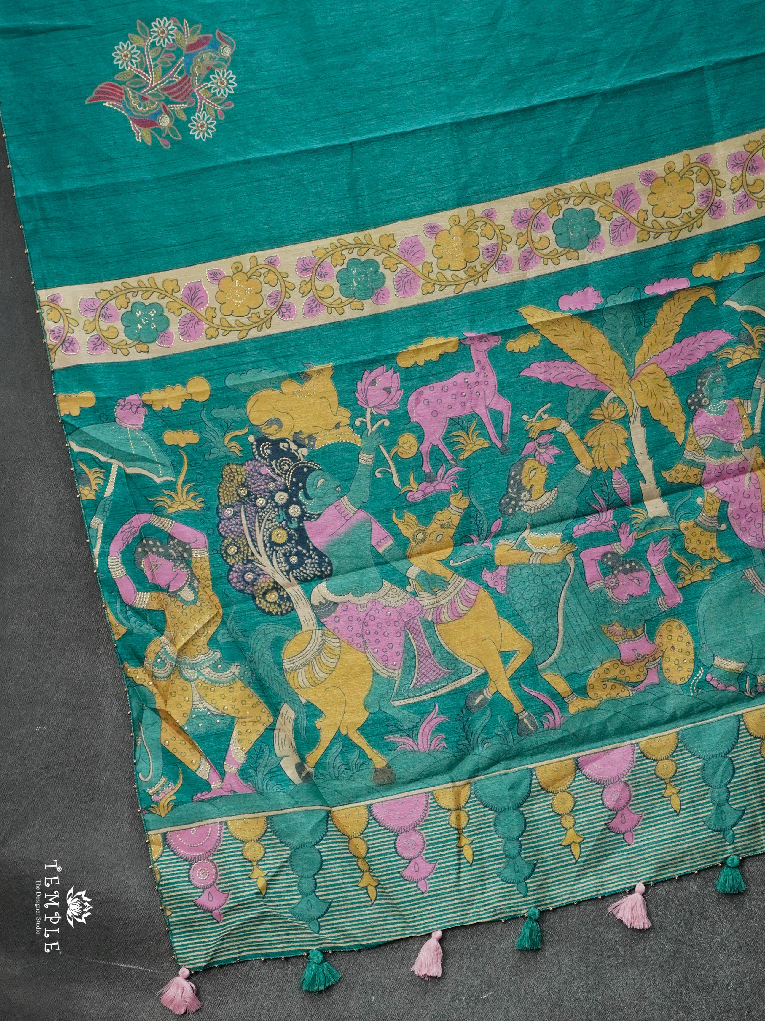 Printed Tussar Saree | TTDS2914