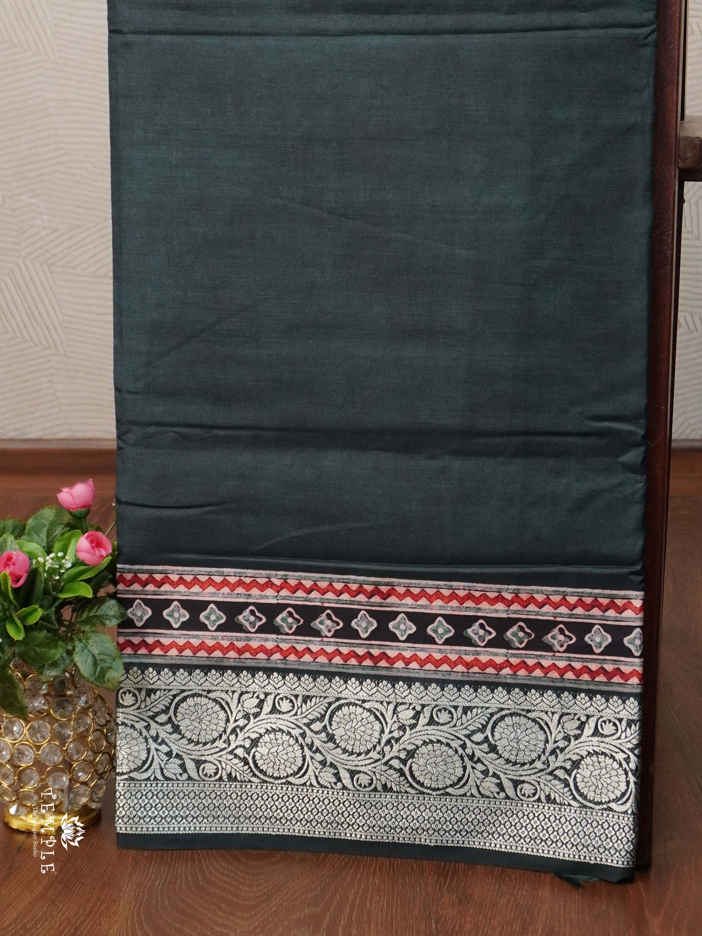 Ajrakh Print Cotton Saree | TTDS2421