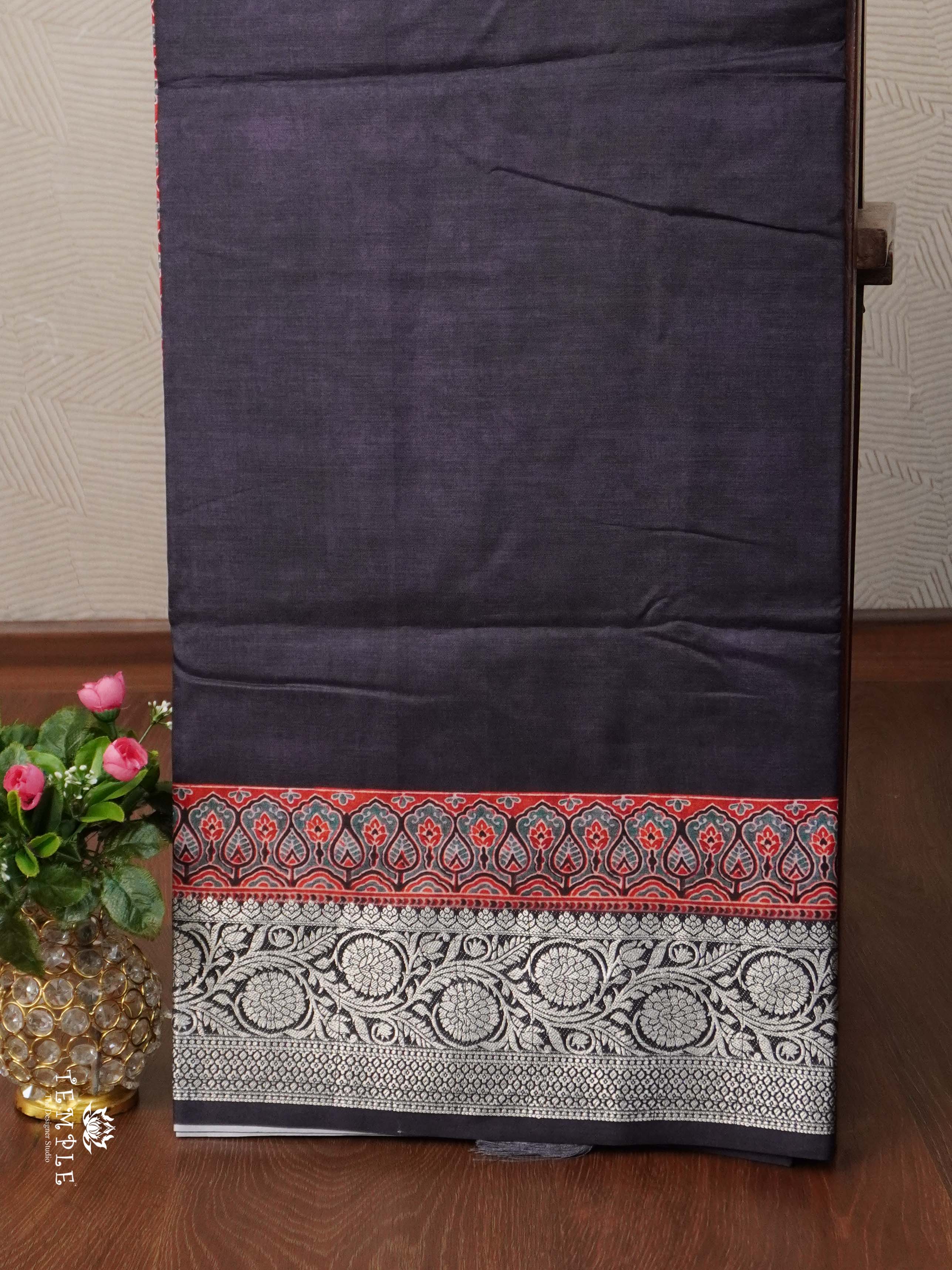 Ajrakh Print Cotton Saree | TTDS2421