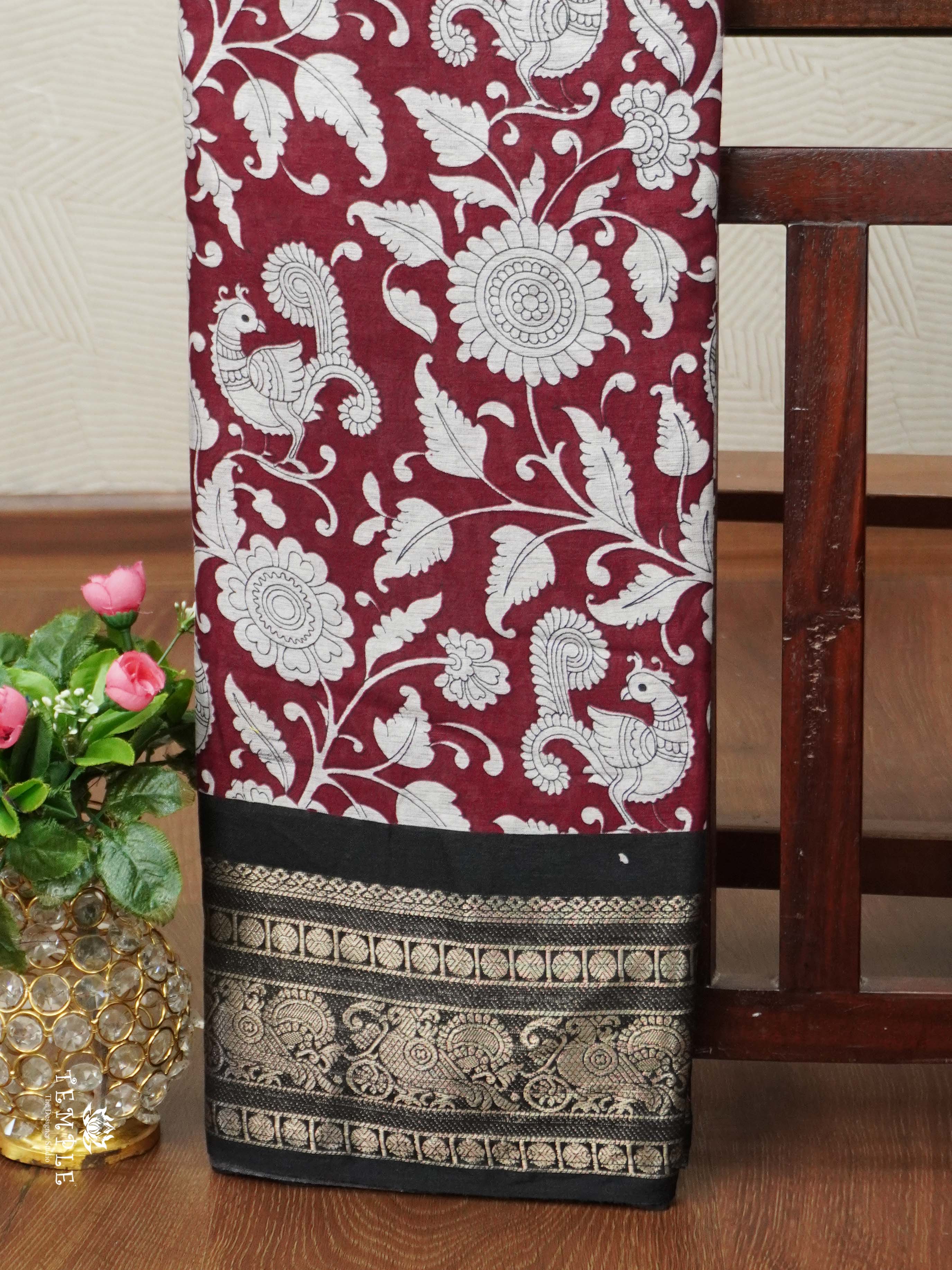 Floral Pattern Mangalagiri Cotton Saree | TTDS2419