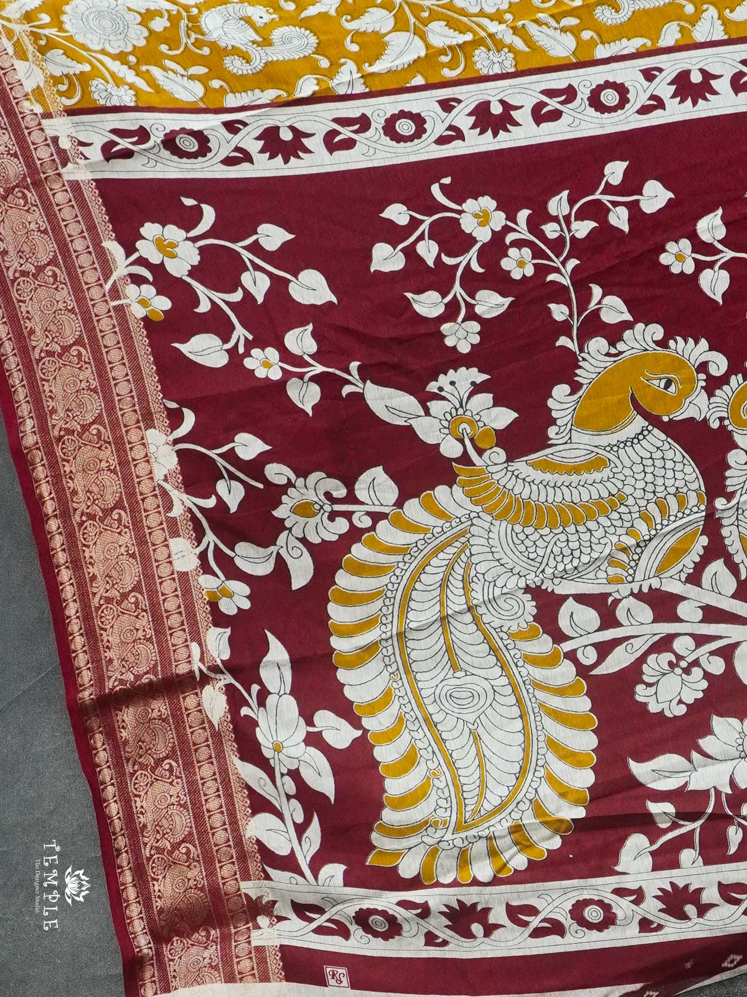 Floral Pattern Mangalagiri Cotton Saree | TTDS2419