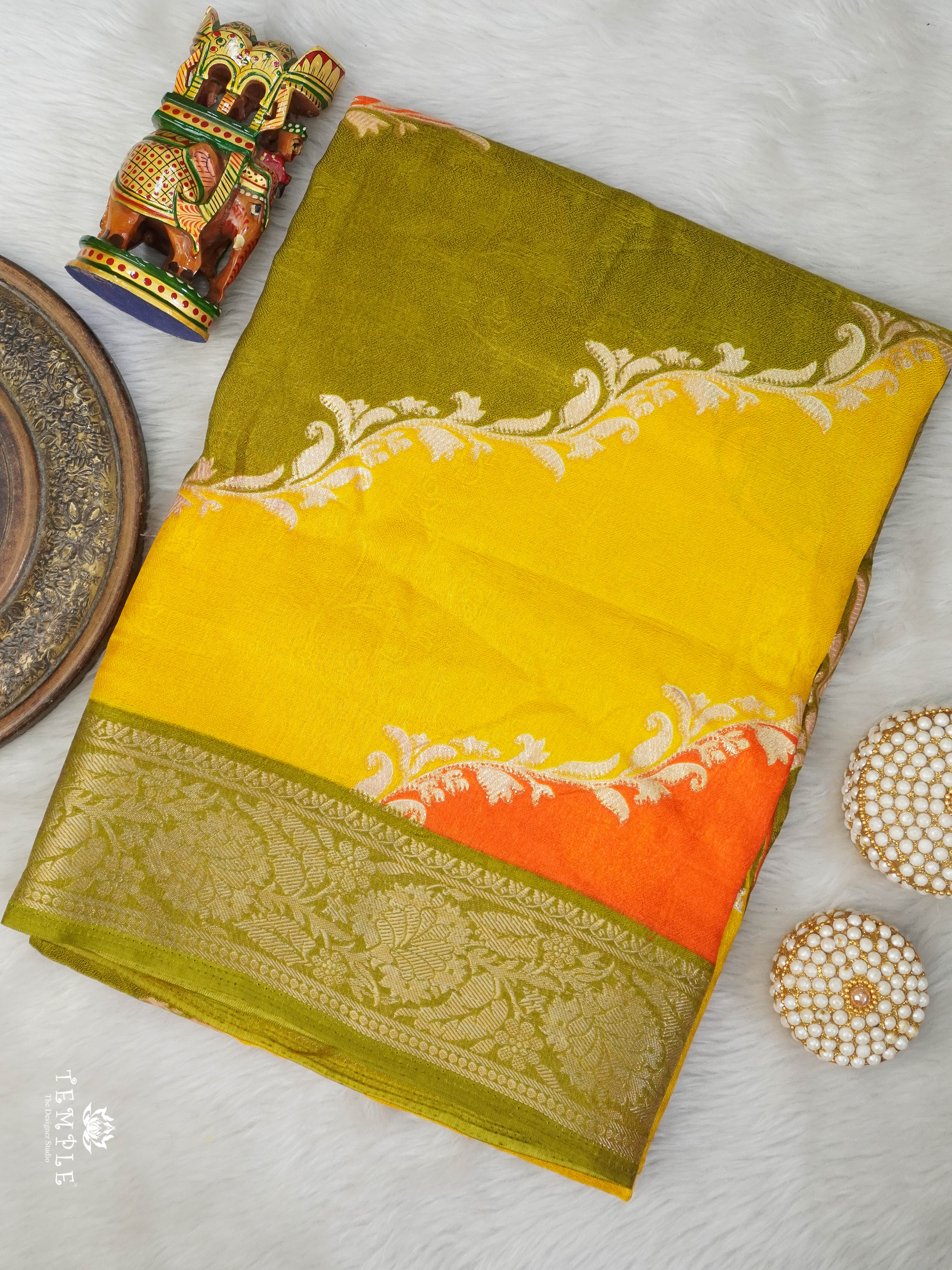 Georgette Saree With Leheriya Pattern | TTDS2931