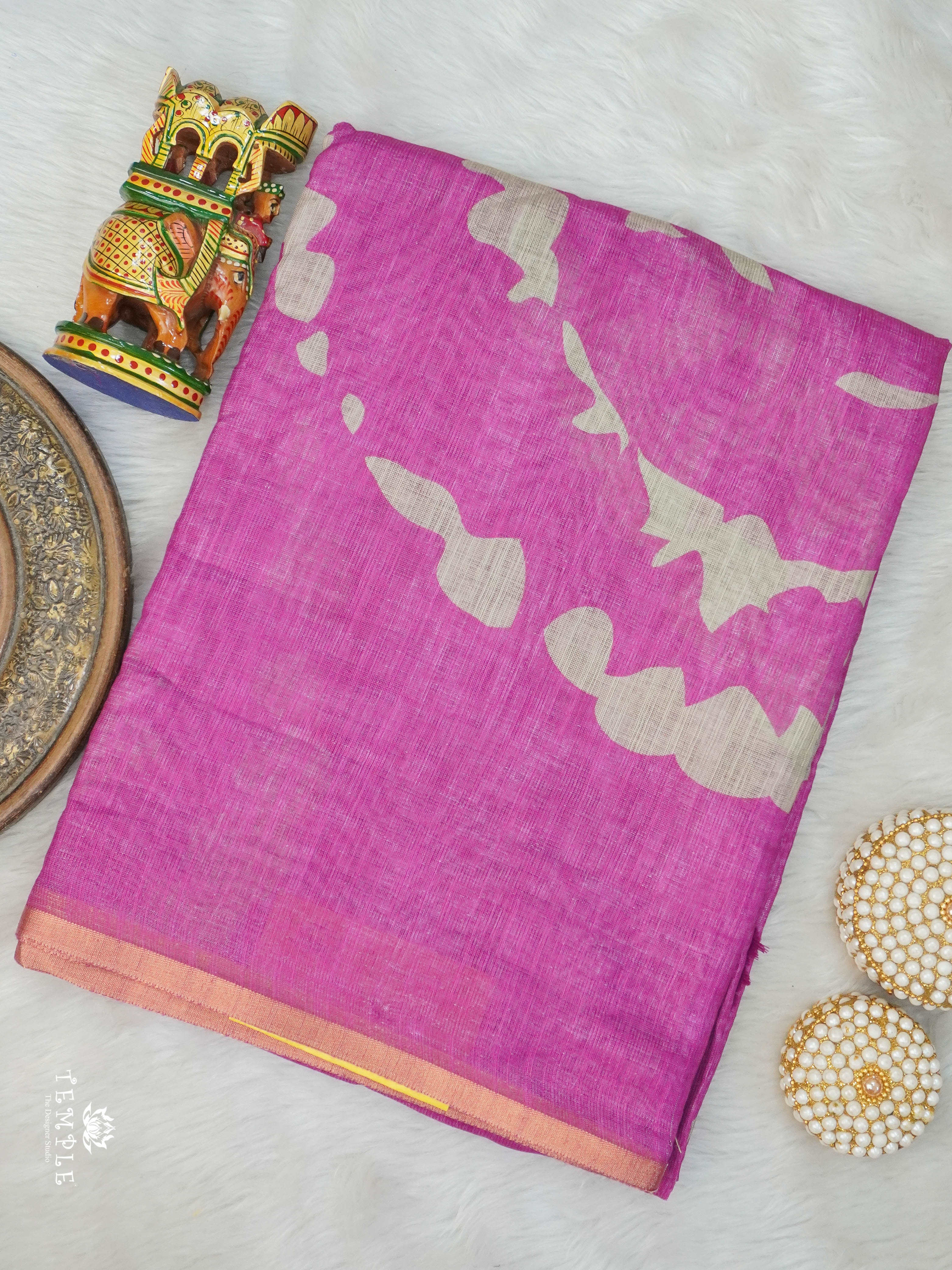 Linen Cotton Saree | TTDS2928