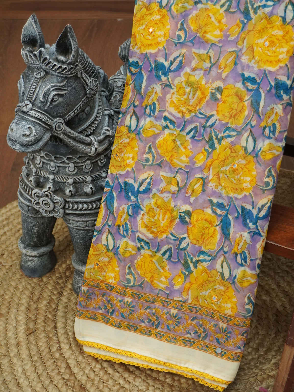 Printed Chiffon Saree | TTDS3674