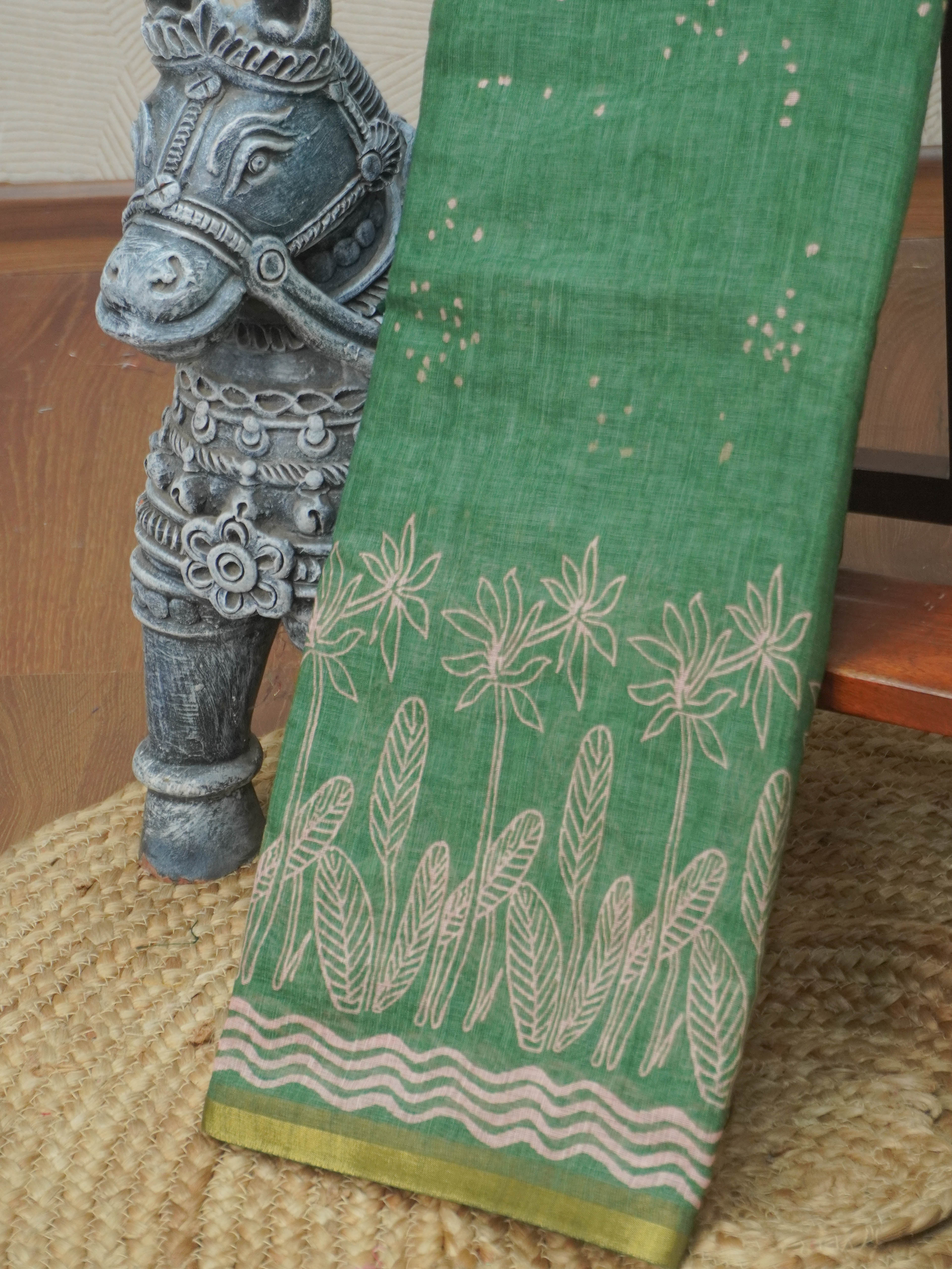 Linen Cotton Saree | TTDS3345