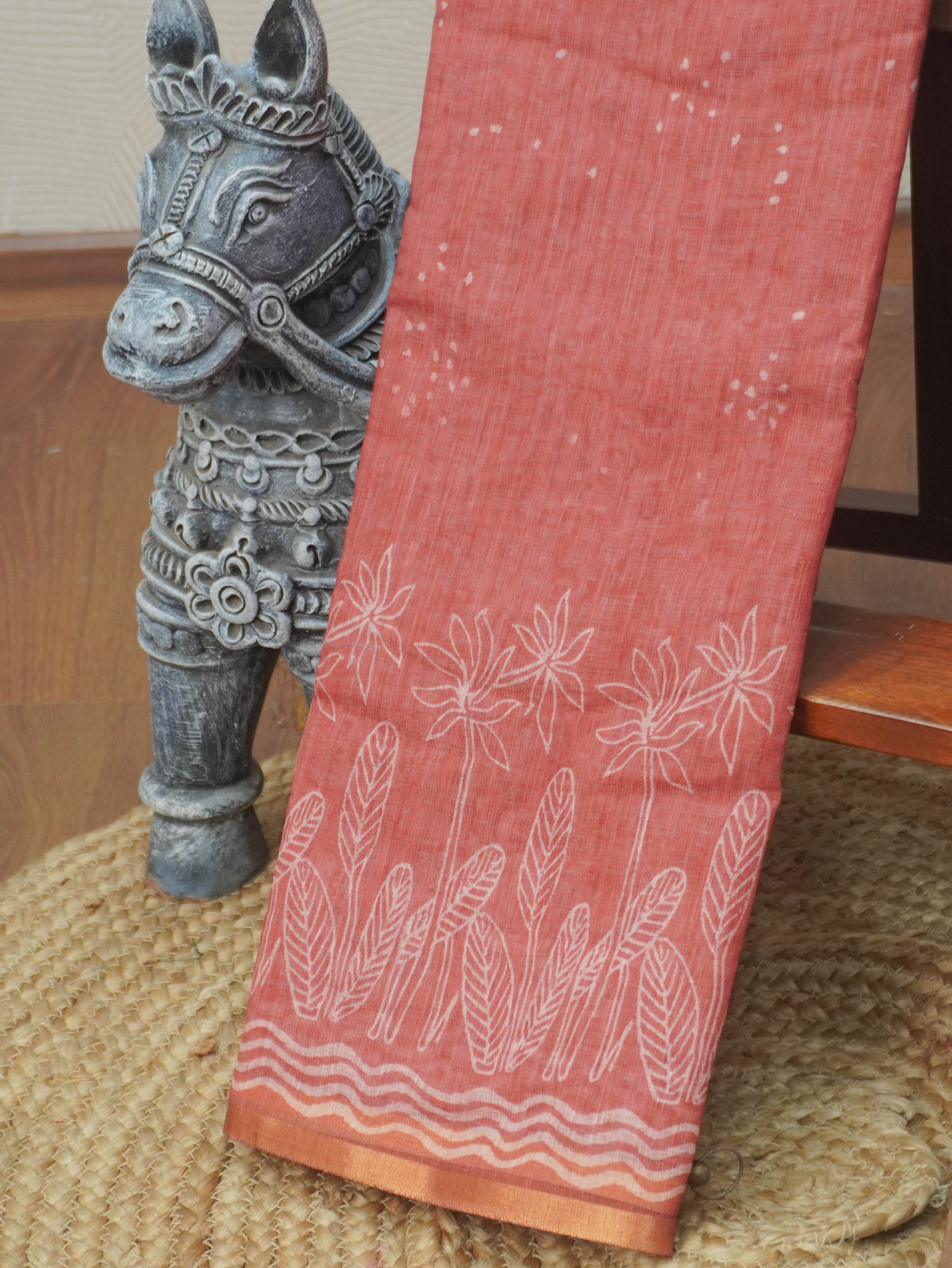 Linen Cotton Saree | TTDS3345