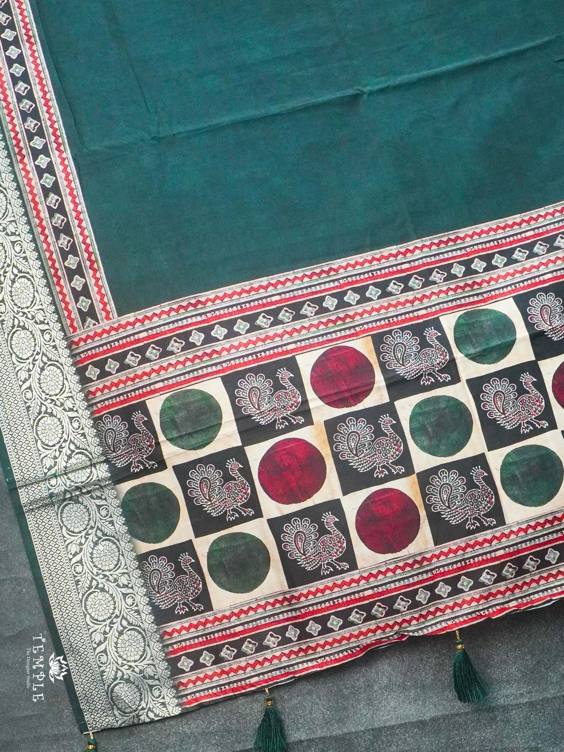 Ajrakh Print Cotton Saree | TTDS2421