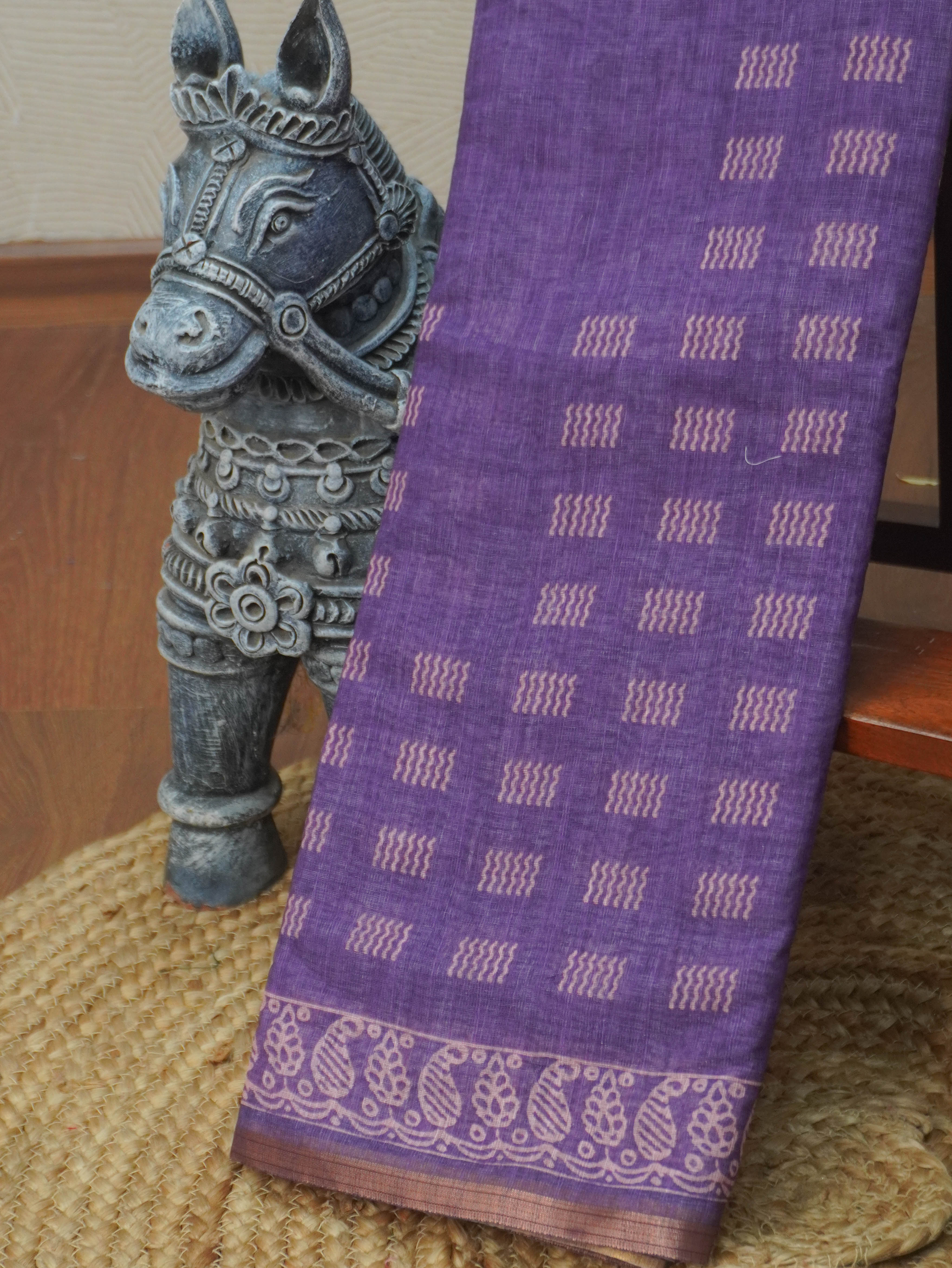 Linen Cotton Saree | TTDS3340