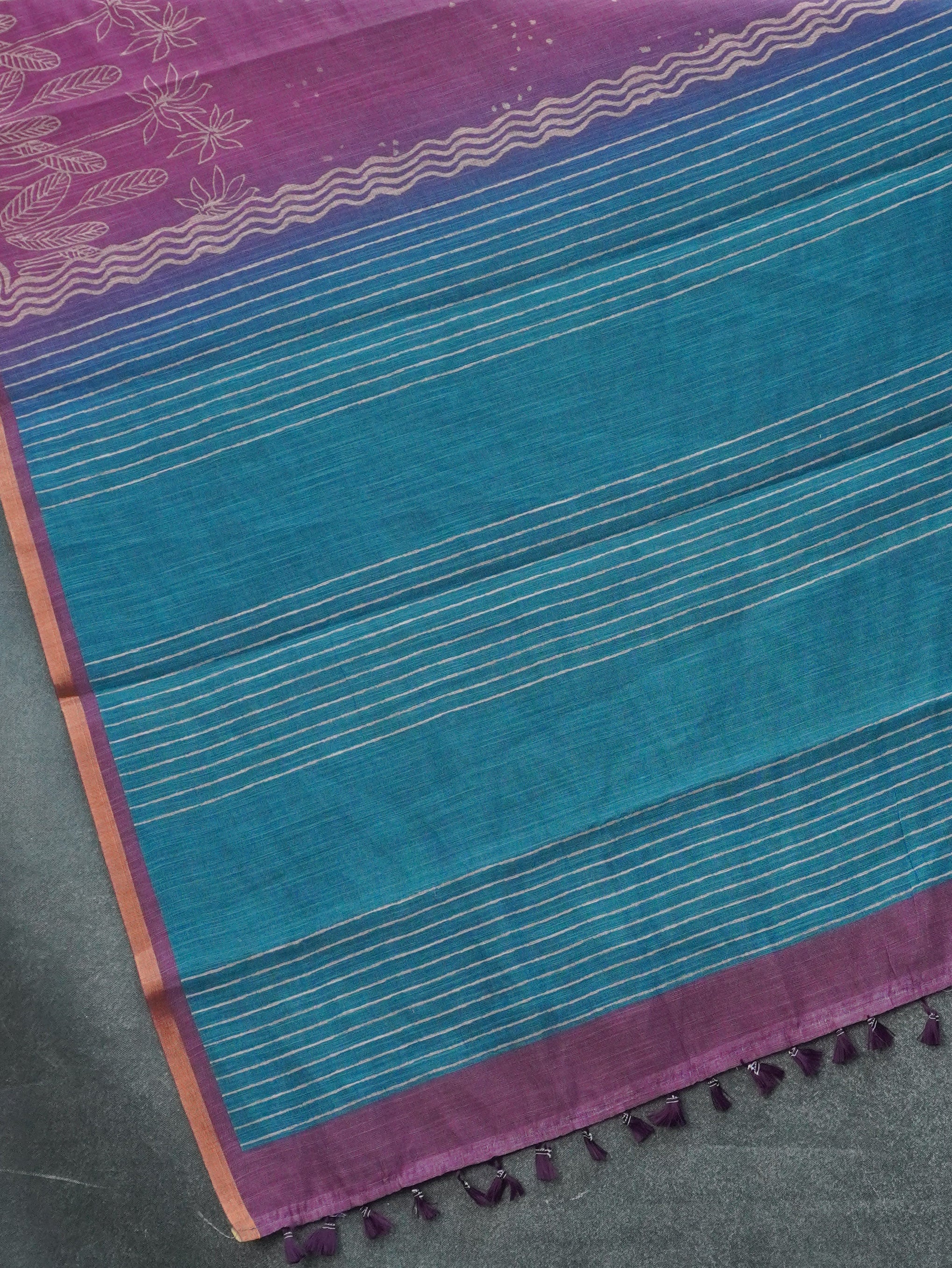 Linen Cotton Saree | TTDS3345