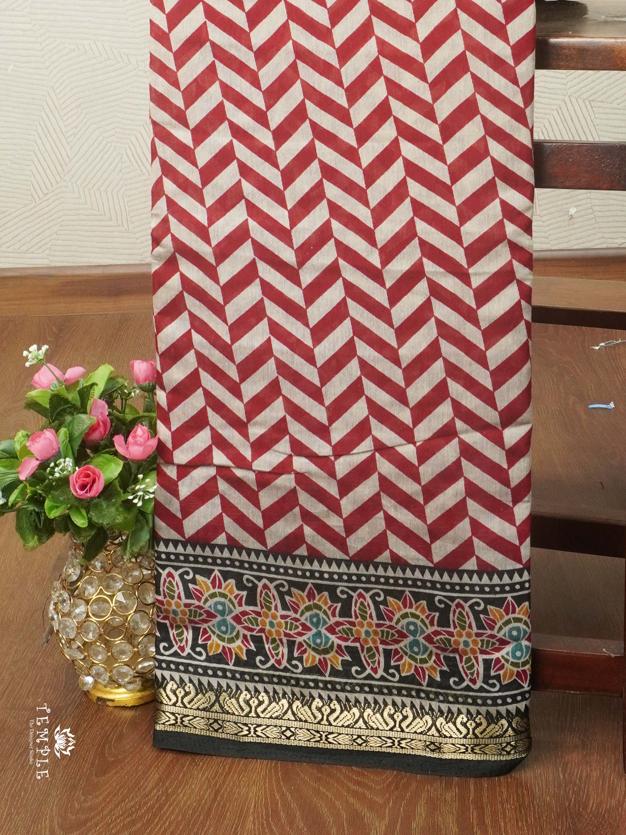 Leheriya Pattern Mangalagiri Cotton Saree | TTDS2423