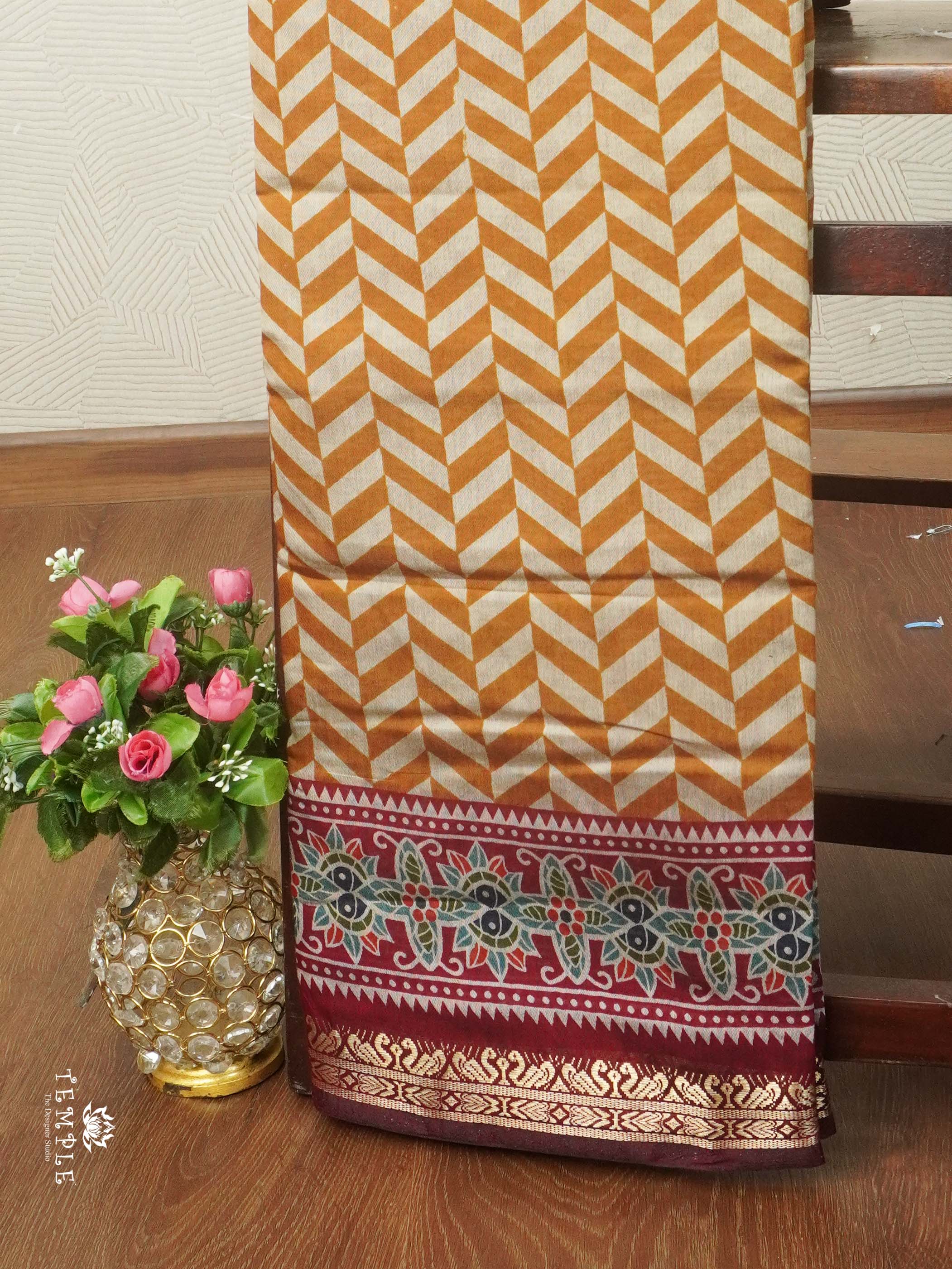 Leheriya Pattern Mangalagiri Cotton Saree | TTDS2423