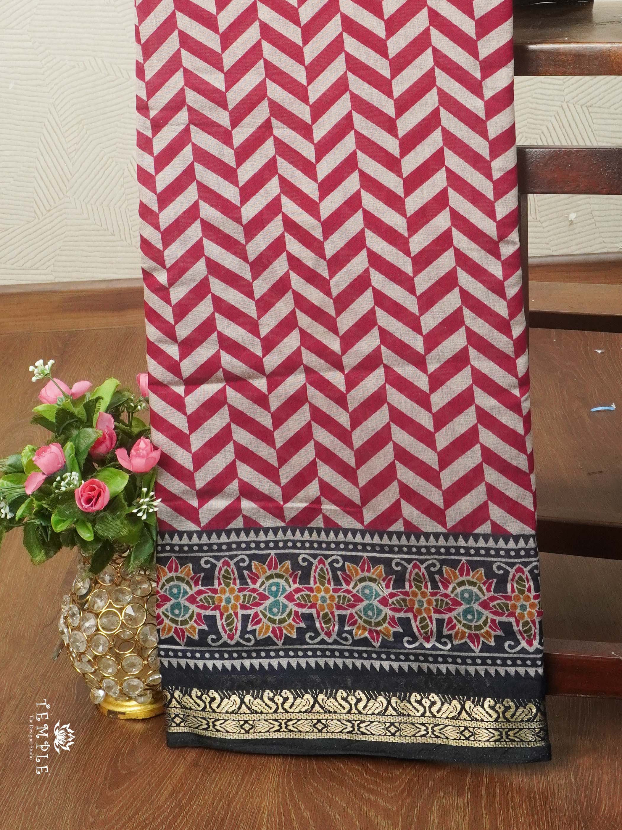 Leheriya Pattern Mangalagiri Cotton Saree | TTDS2423