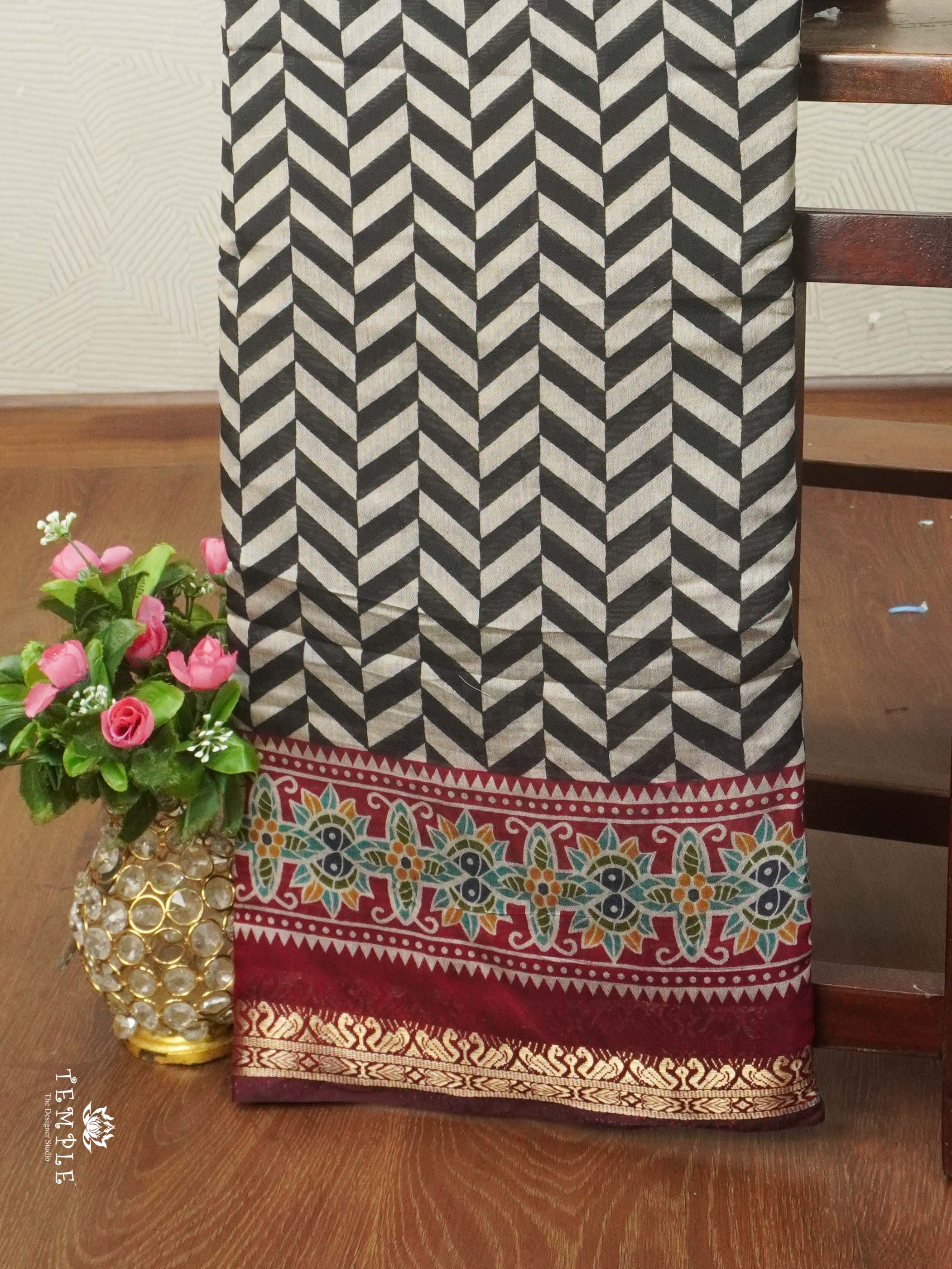Leheriya Pattern Mangalagiri Cotton Saree | TTDS2423