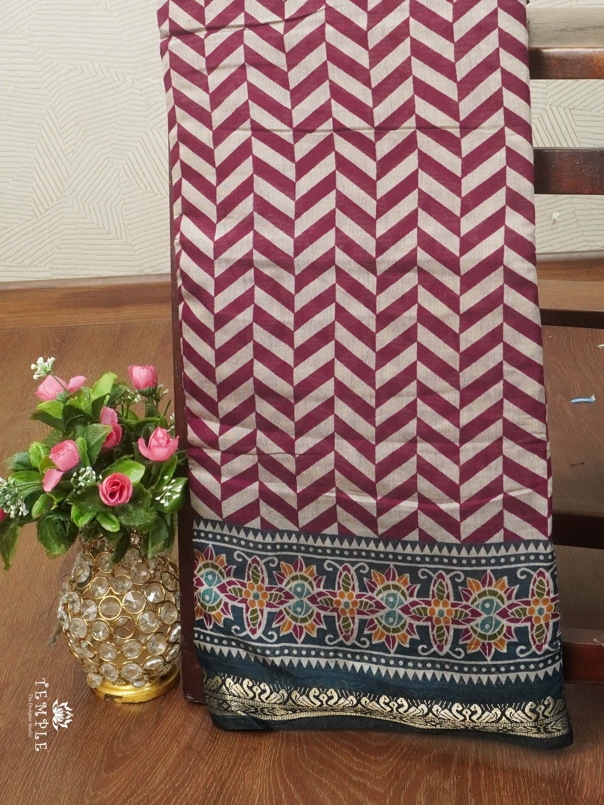 Leheriya Pattern Mangalagiri Cotton Saree | TTDS2423