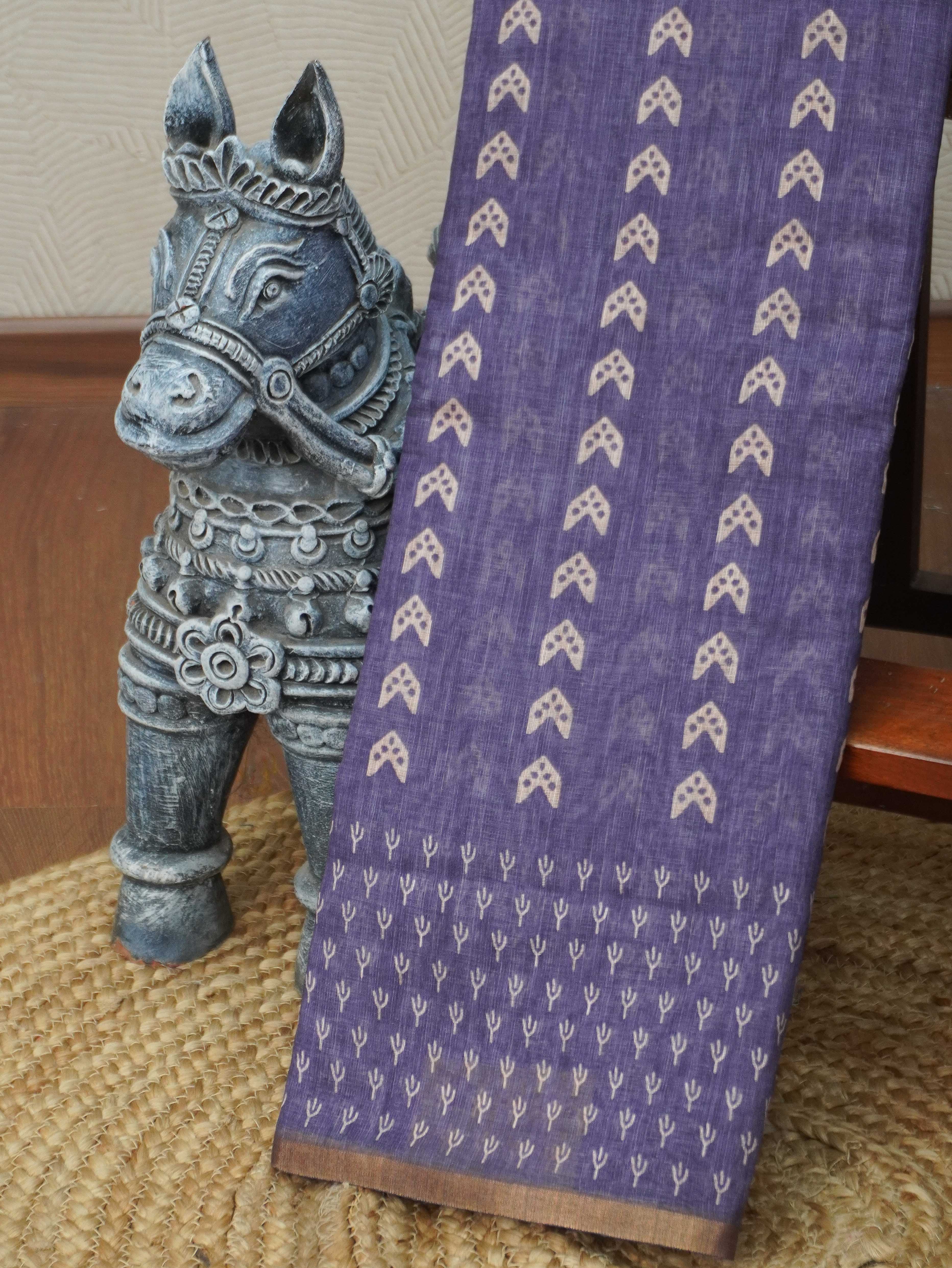 Linen Cotton Saree | TTDS3341