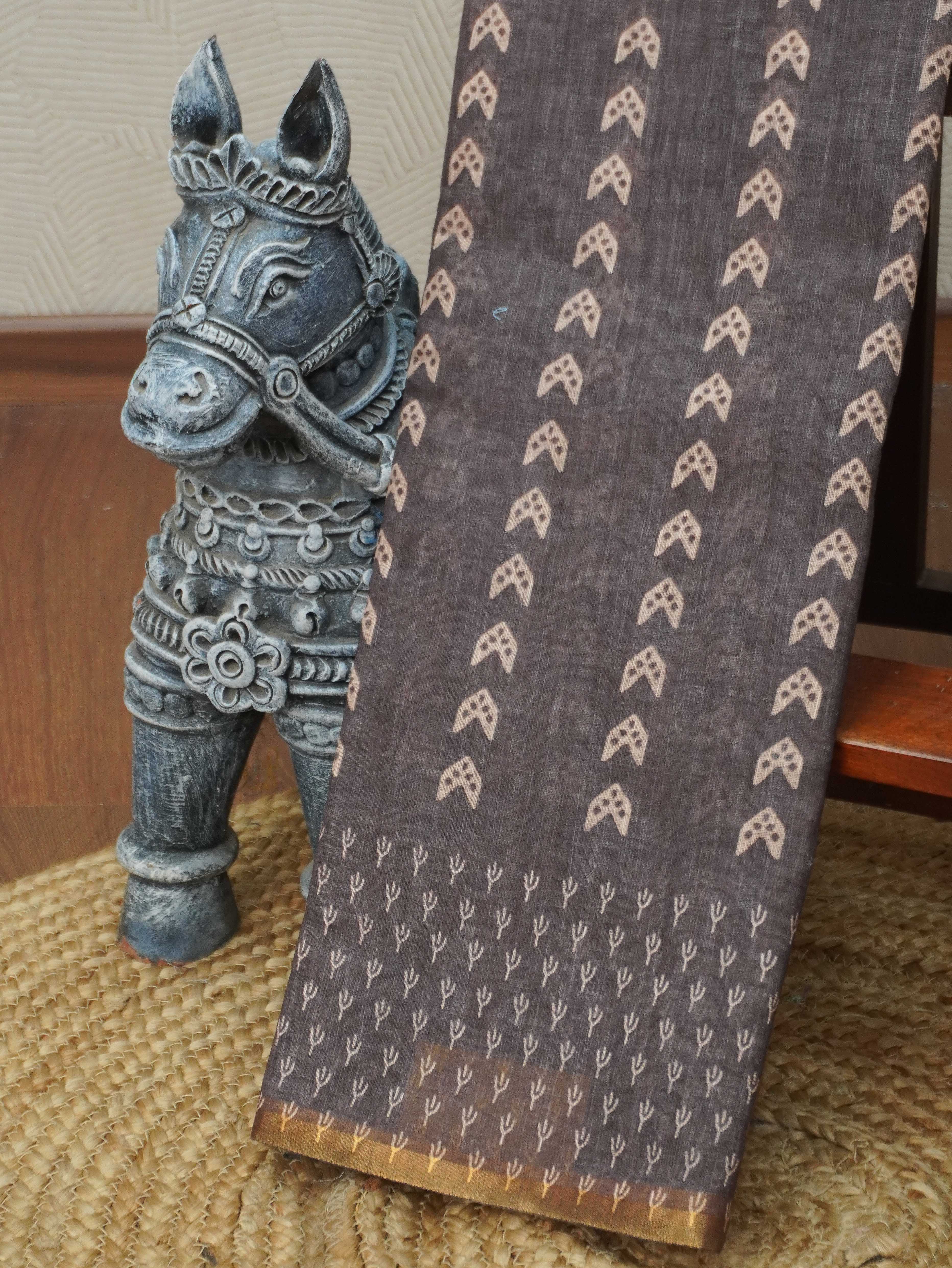 Linen Cotton Saree | TTDS3341