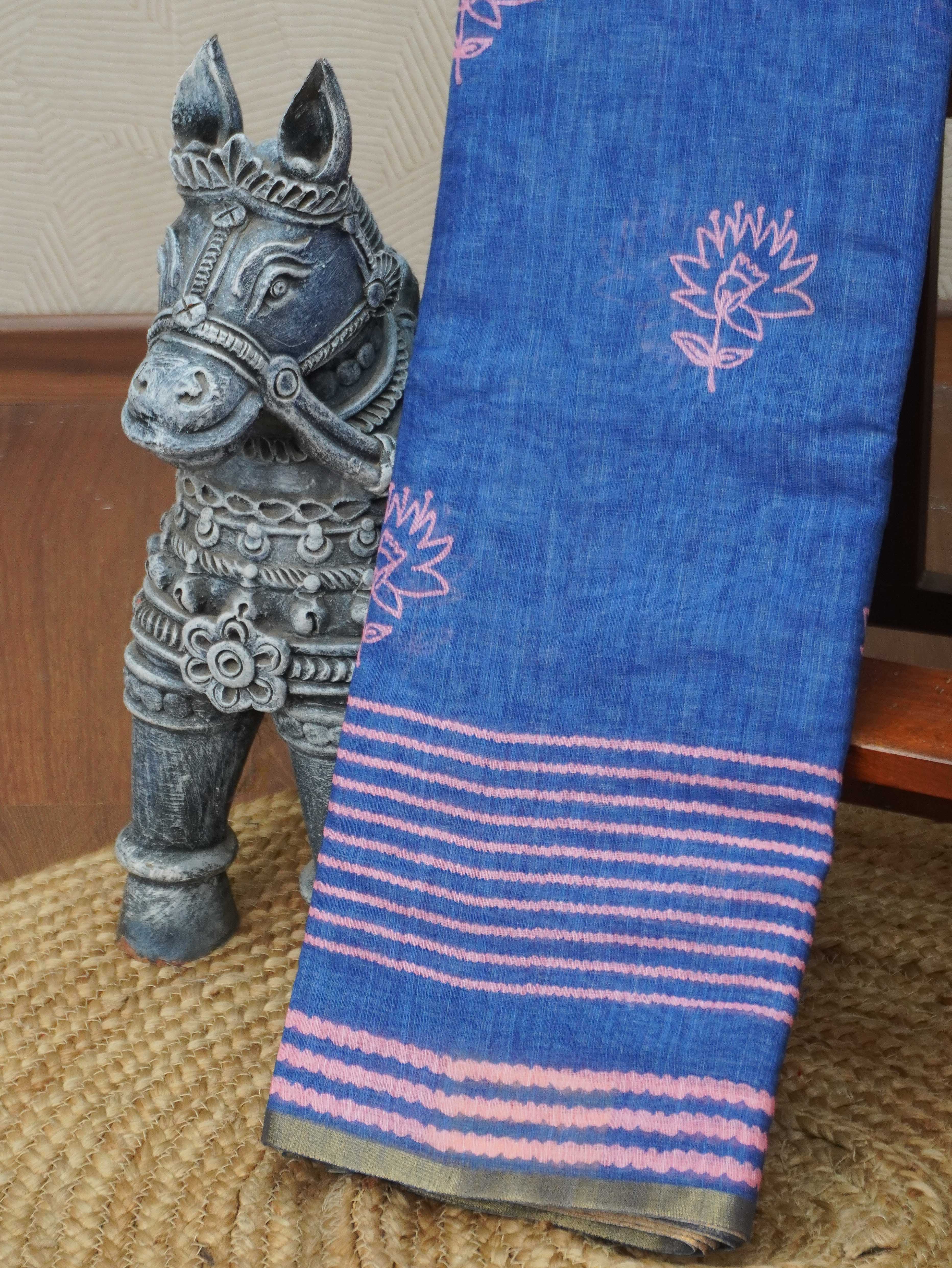 Linen Cotton Saree | TTDS3346