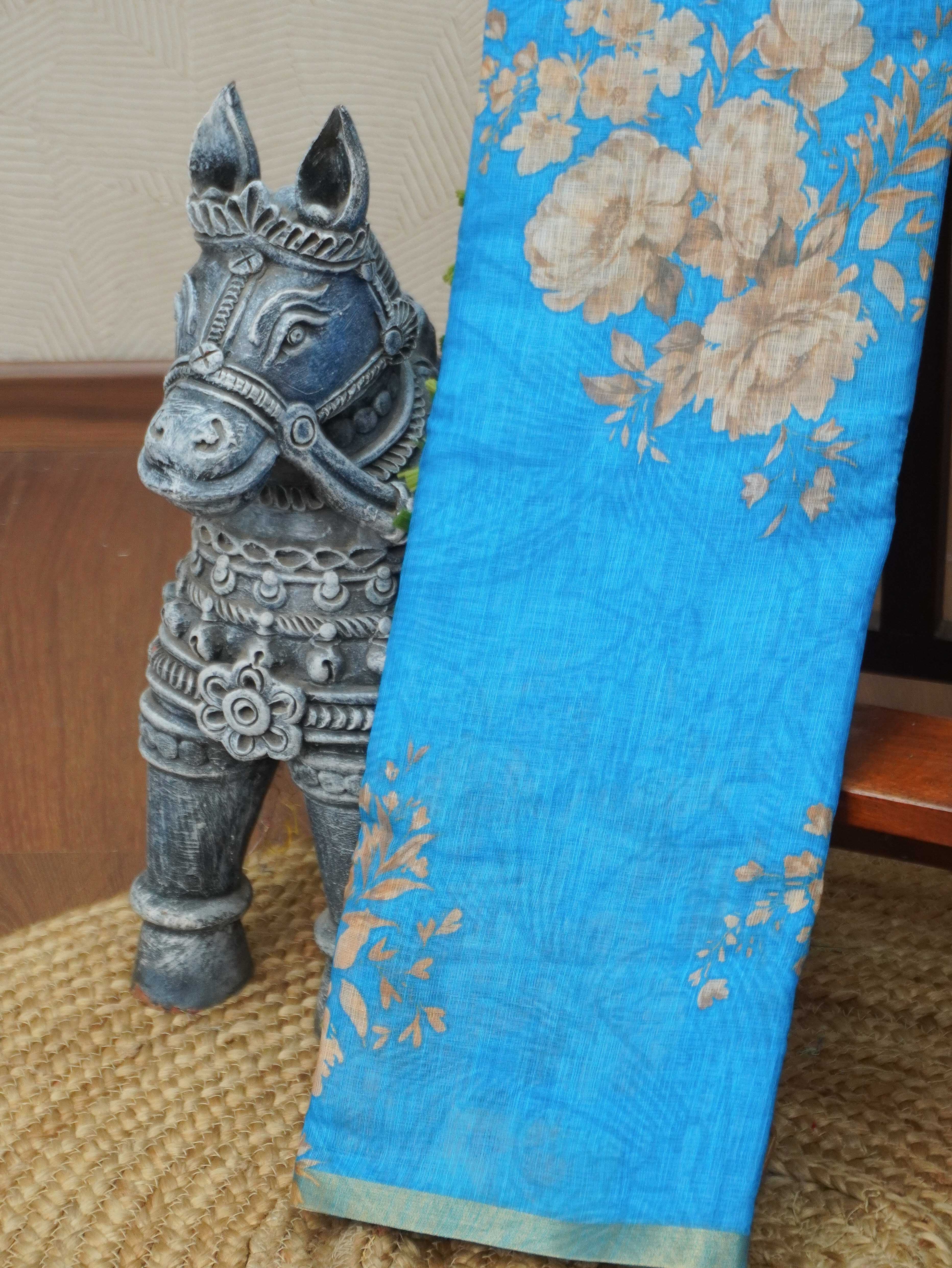 Linen Cotton Saree | TTDS3347