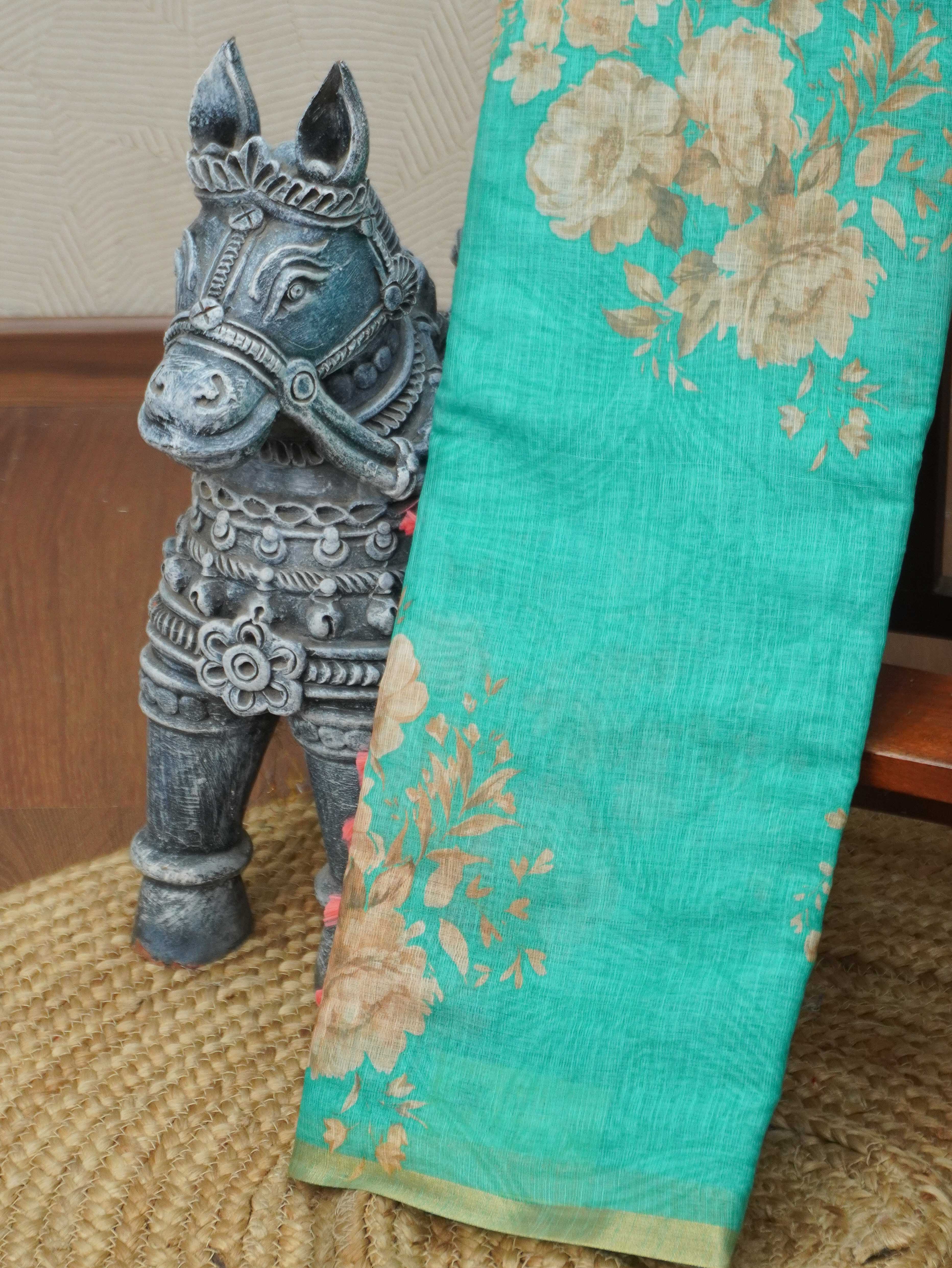Linen Cotton Saree | TTDS3347