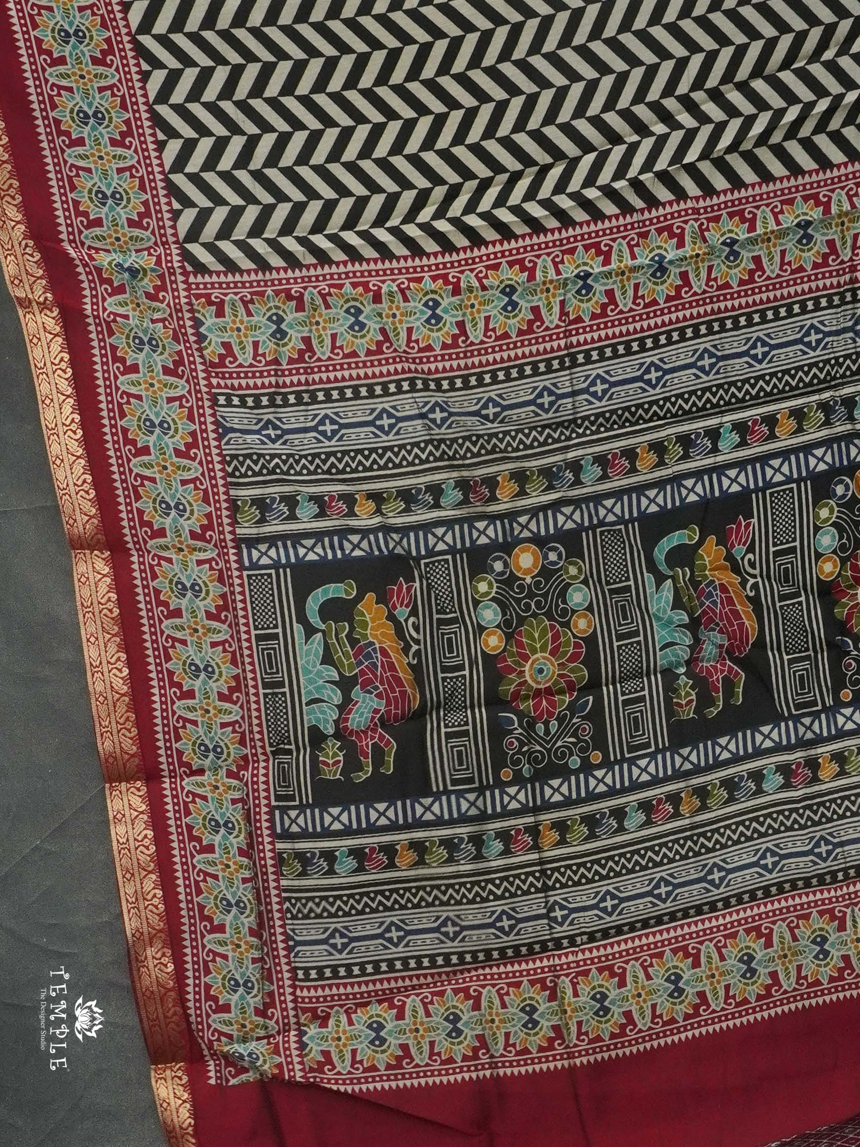 Leheriya Pattern Mangalagiri Cotton Saree | TTDS2423