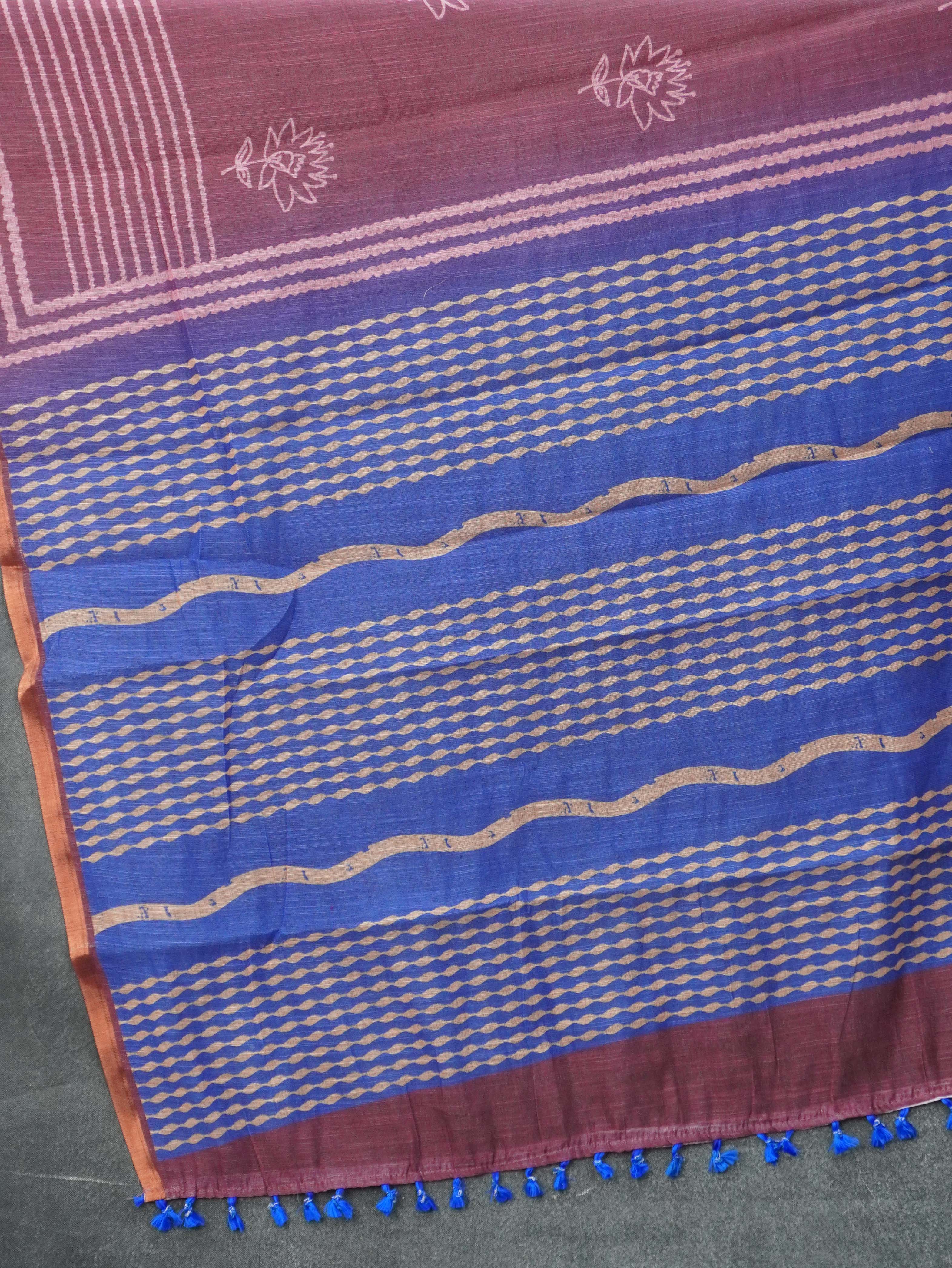 Linen Cotton Saree | TTDS3346
