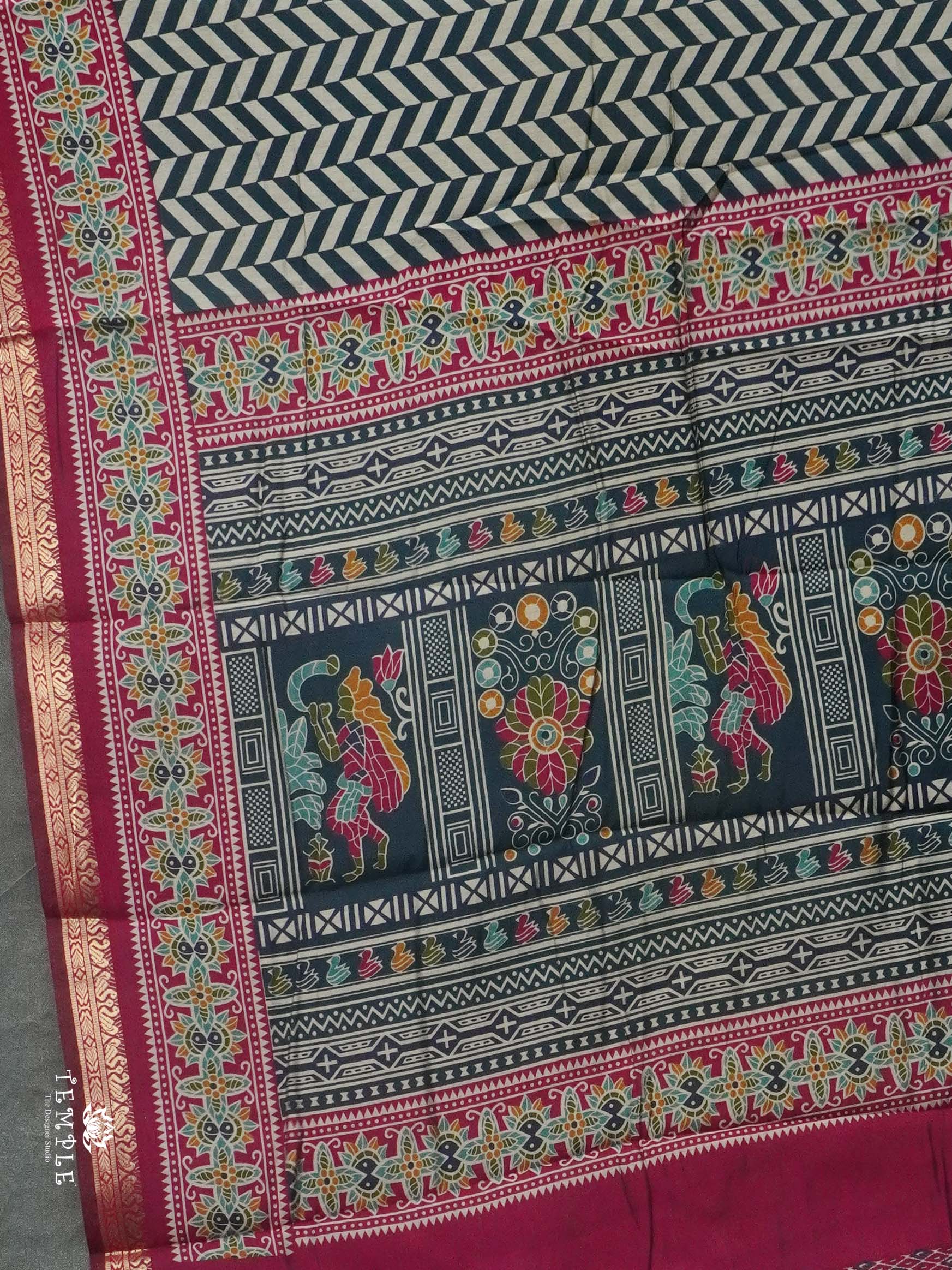 Leheriya Pattern Mangalagiri Cotton Saree | TTDS2423