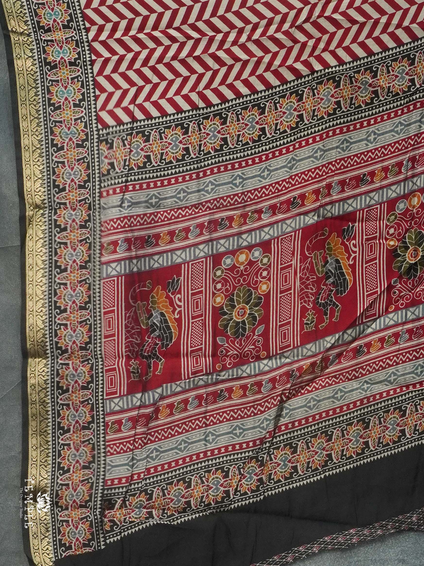Leheriya Pattern Mangalagiri Cotton Saree | TTDS2423