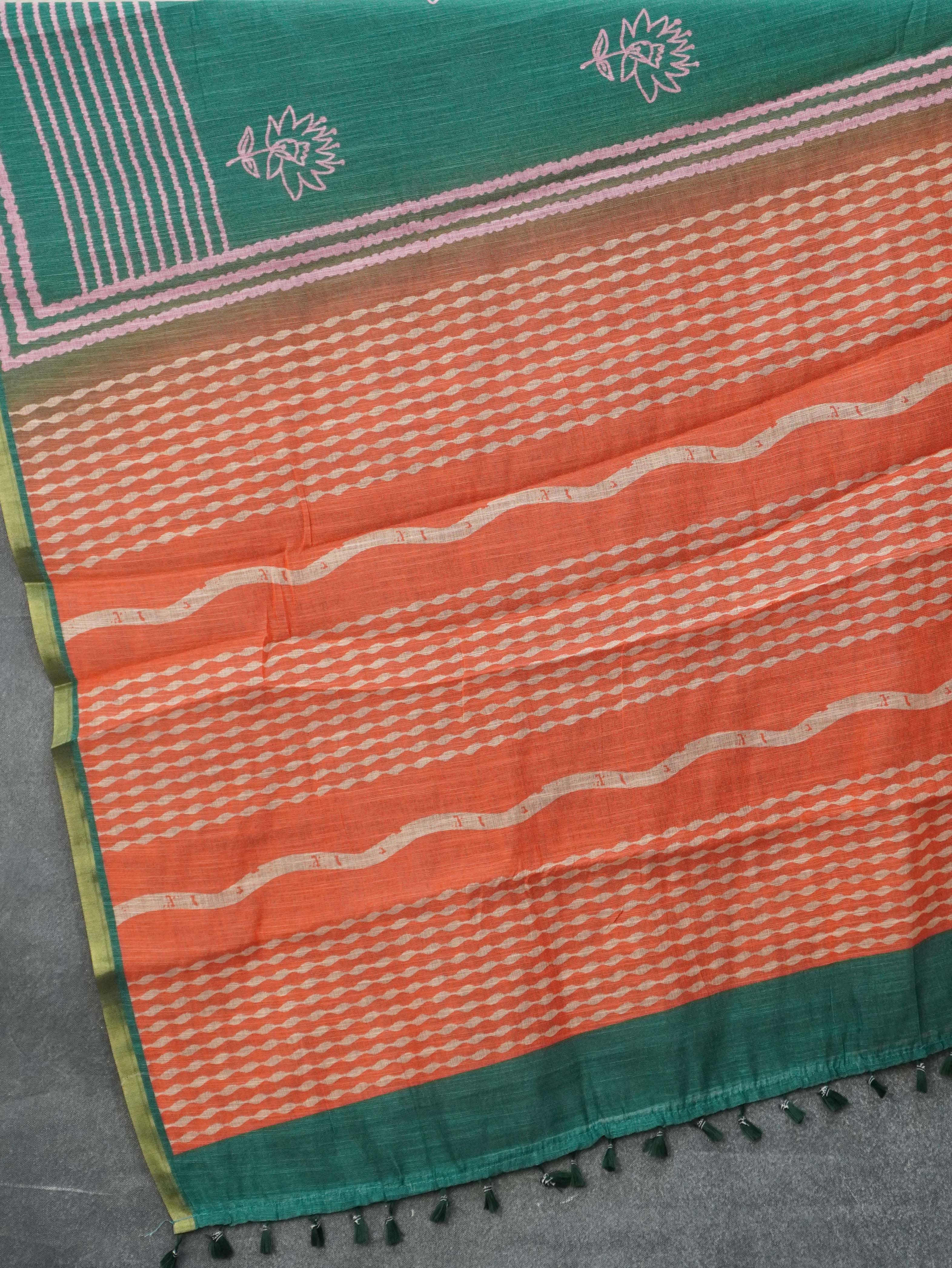 Linen Cotton Saree | TTDS3346