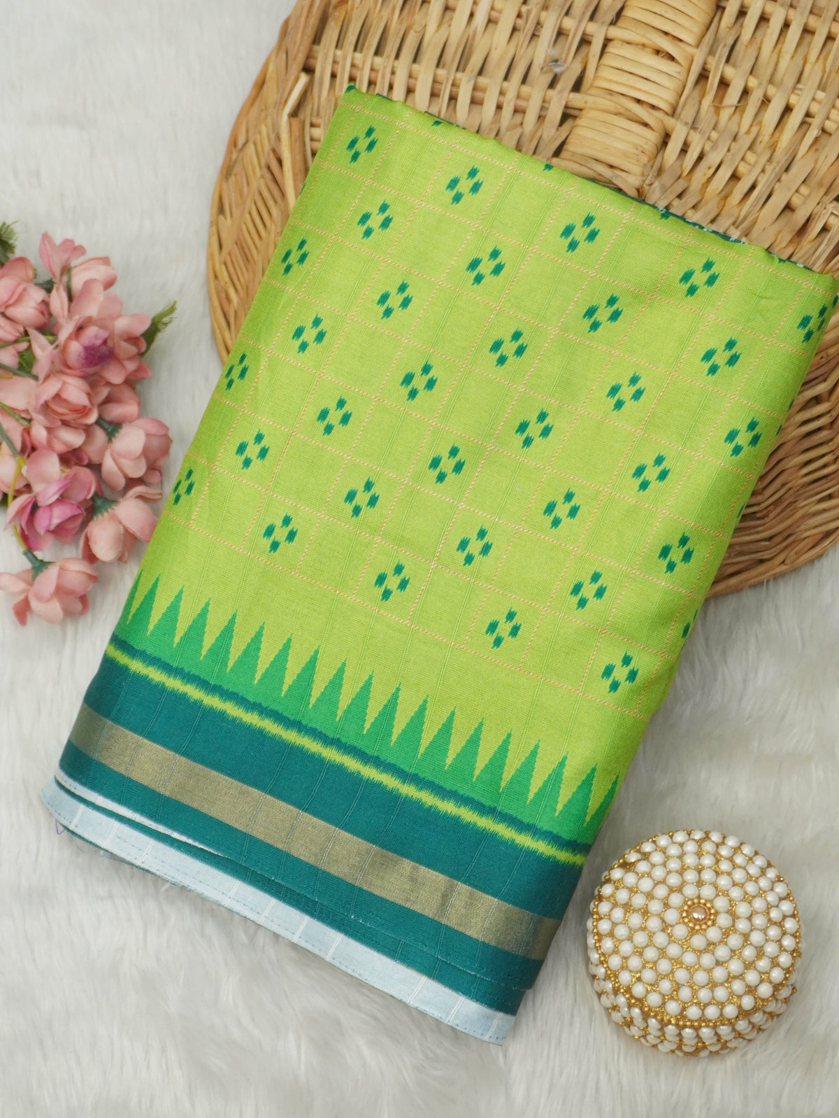 Printed Tussar Saree | TTDS3748