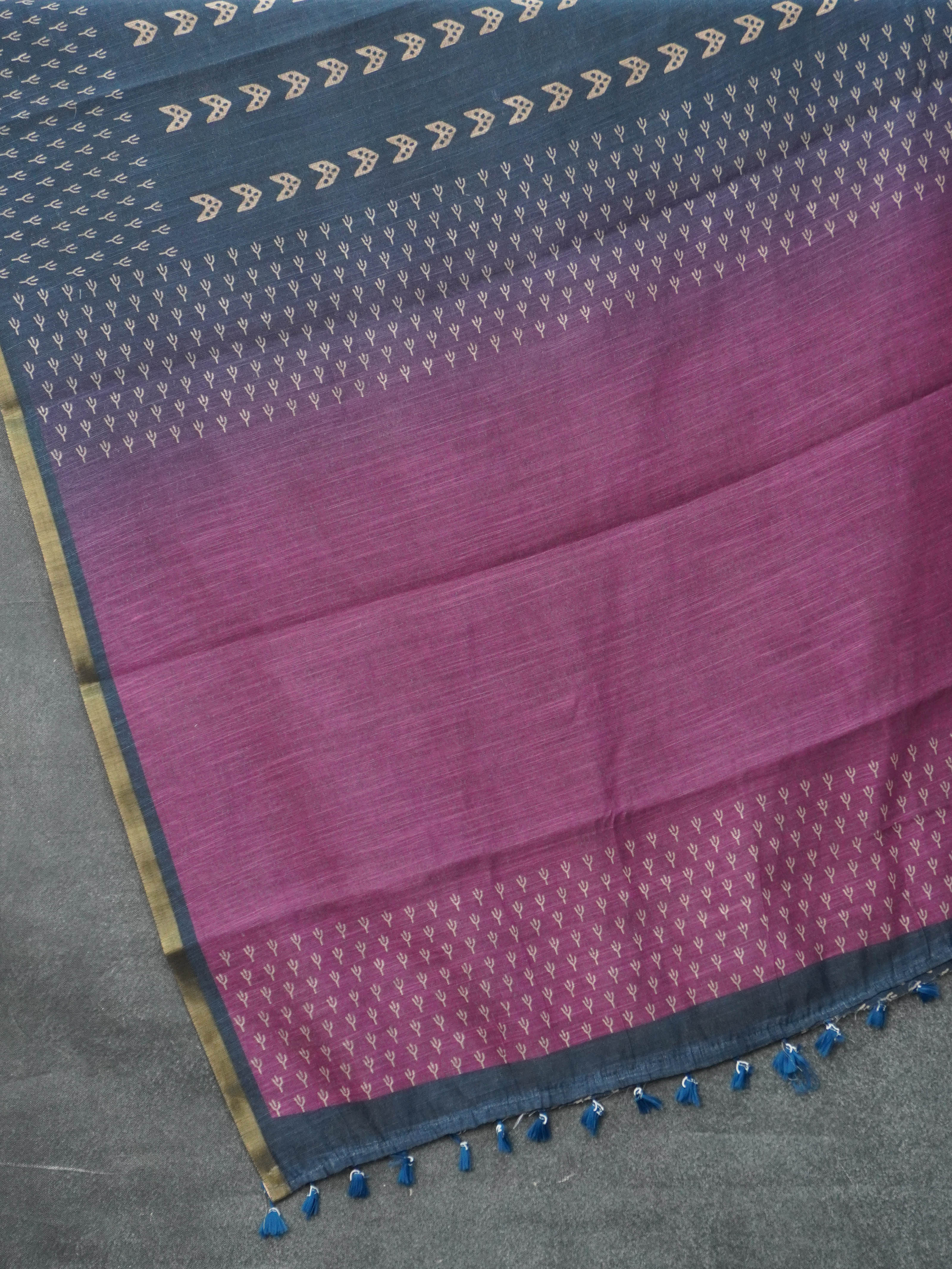 Linen Cotton Saree | TTDS3341