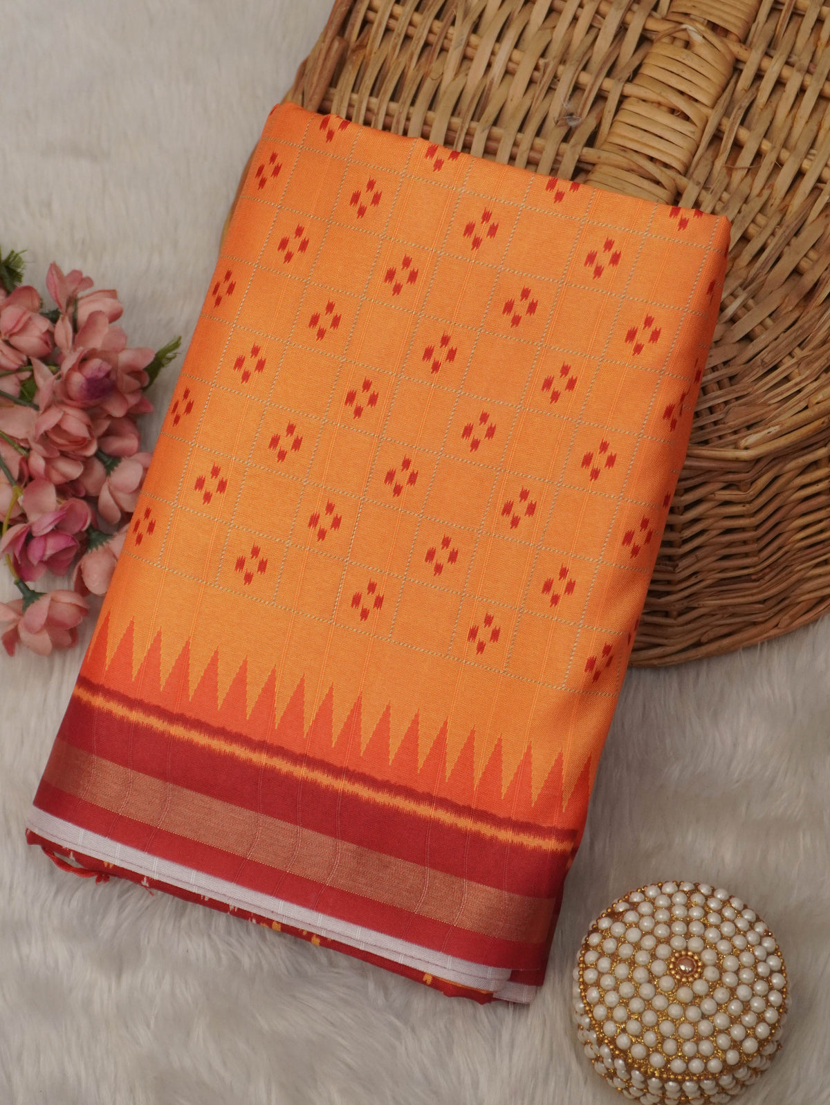 Printed Tussar Saree | TTDS3748