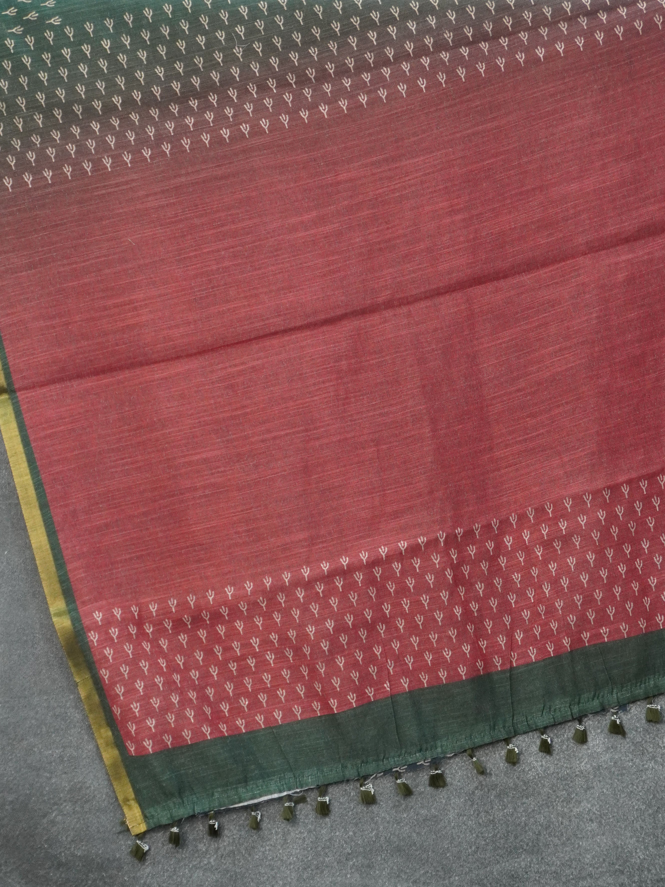 Linen Cotton Saree | TTDS3341