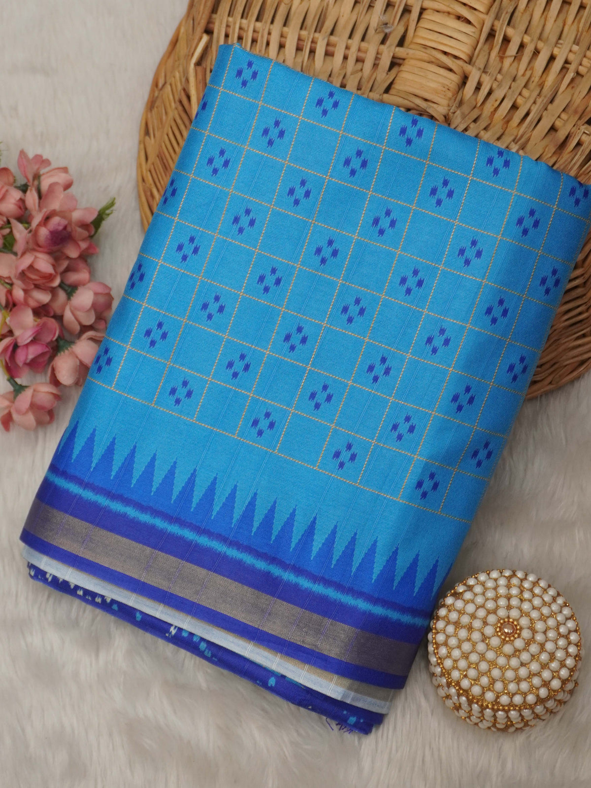 Printed Tussar Saree | TTDS3748