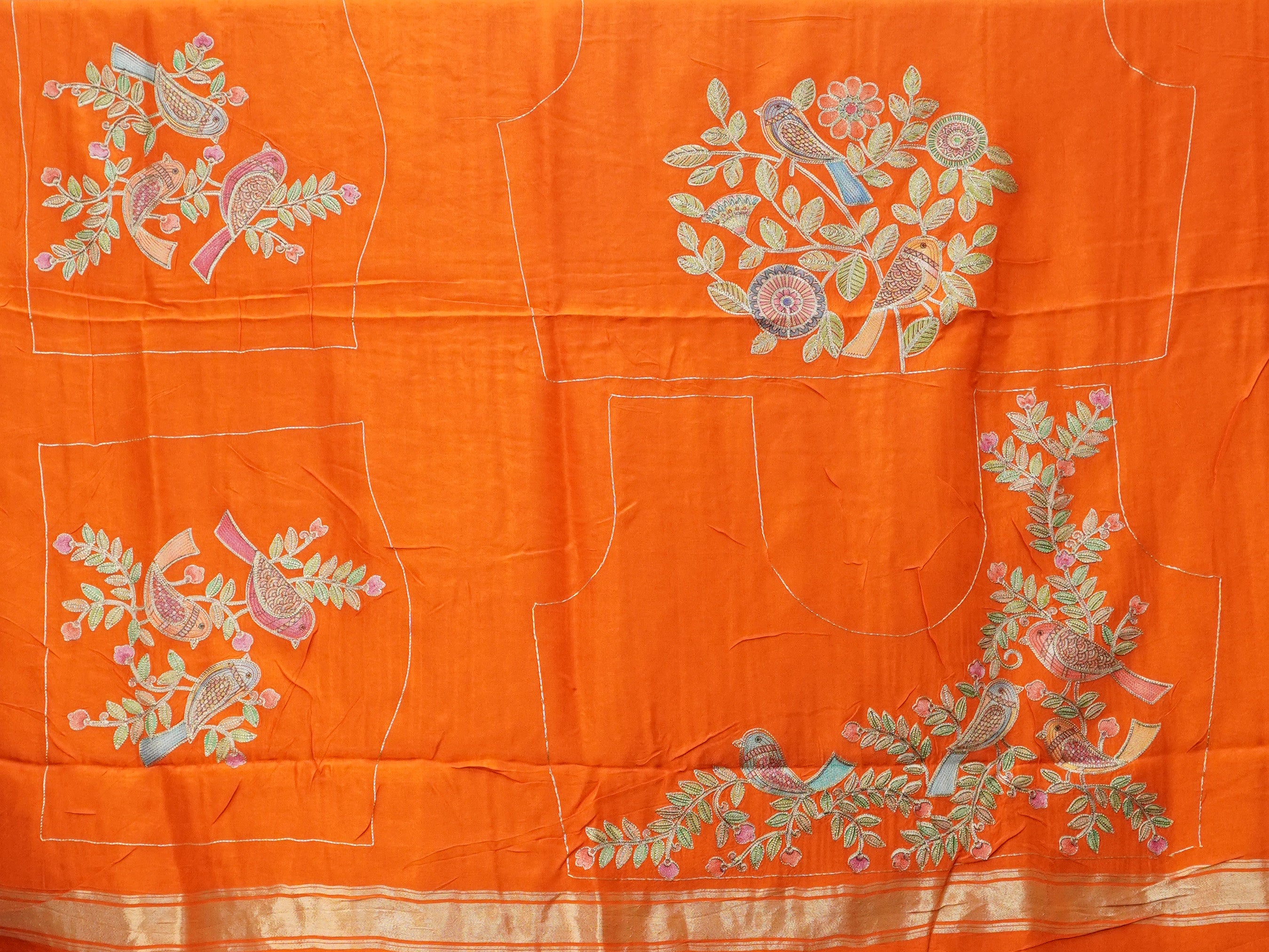 Viscose Satin Silk Saree | TTDS3342