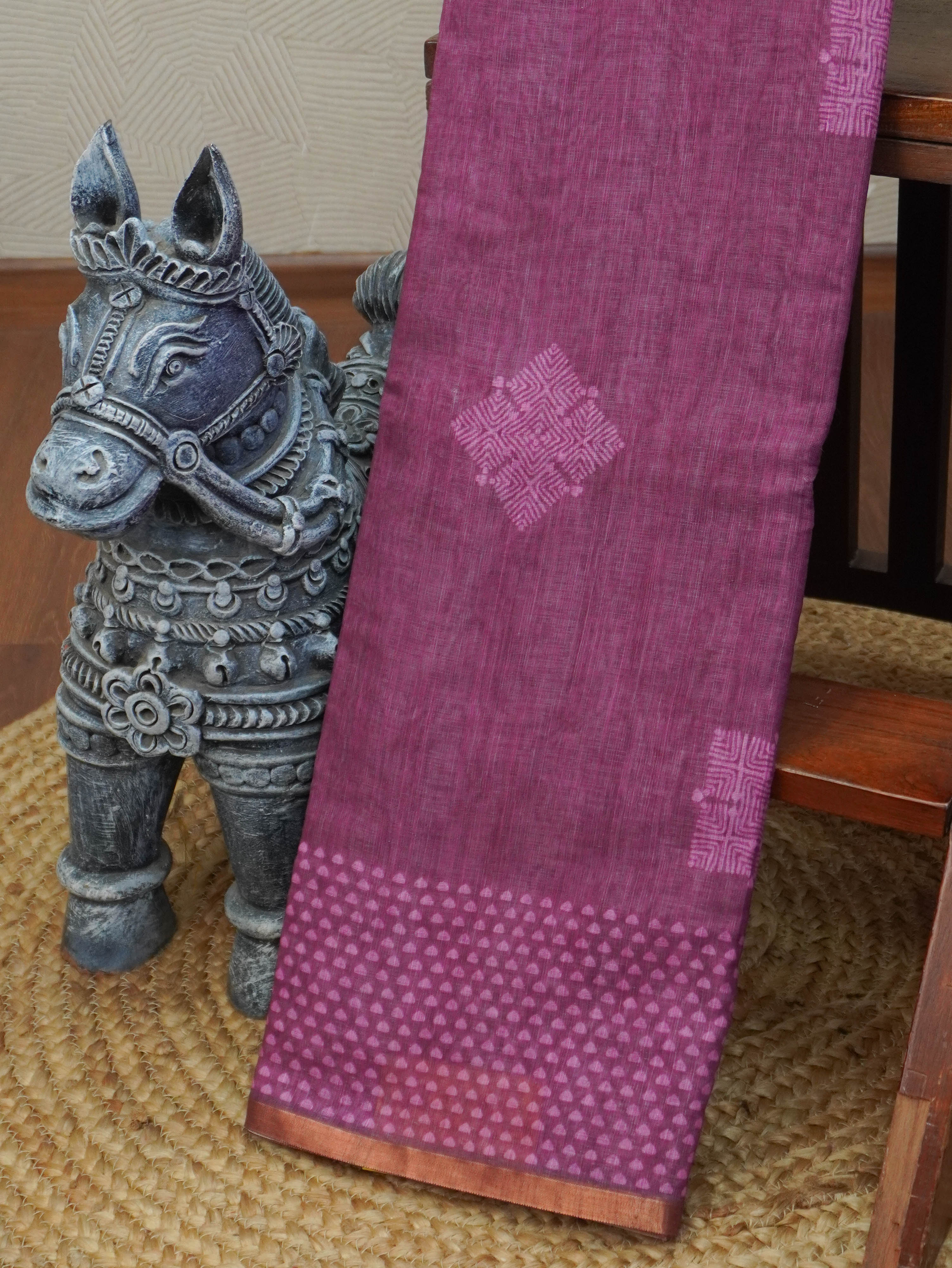 Linen Cotton Saree | TTDS3354