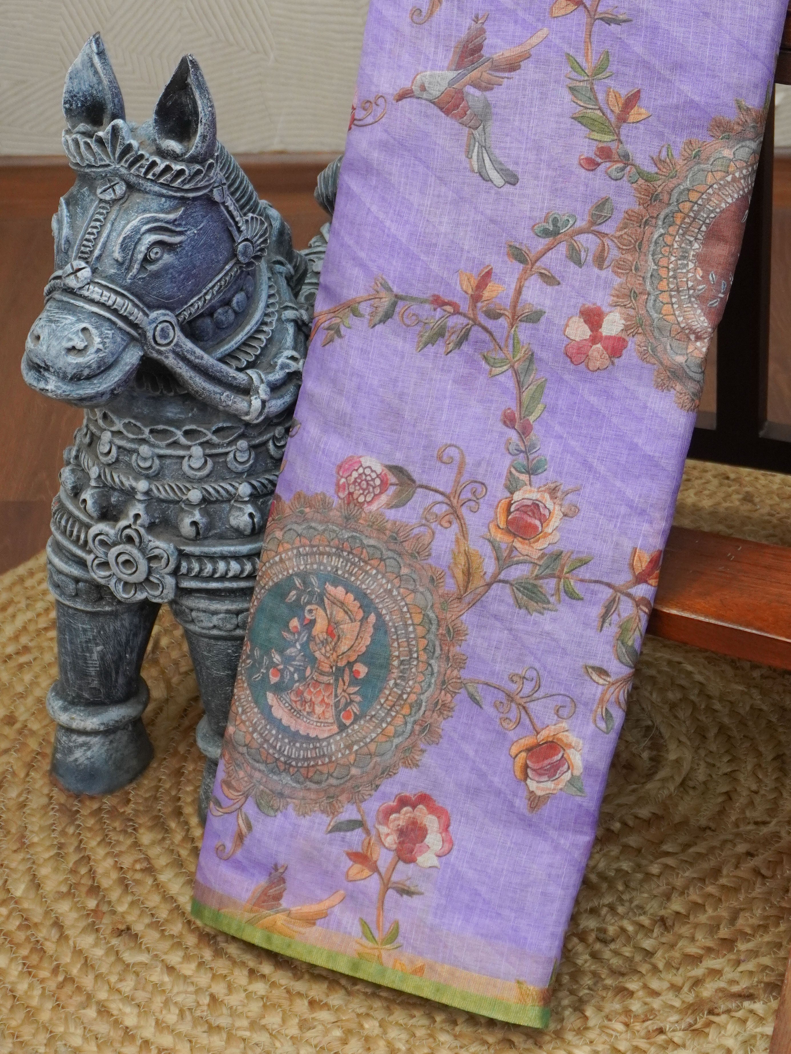 Linen Cotton Saree | TTDS3351