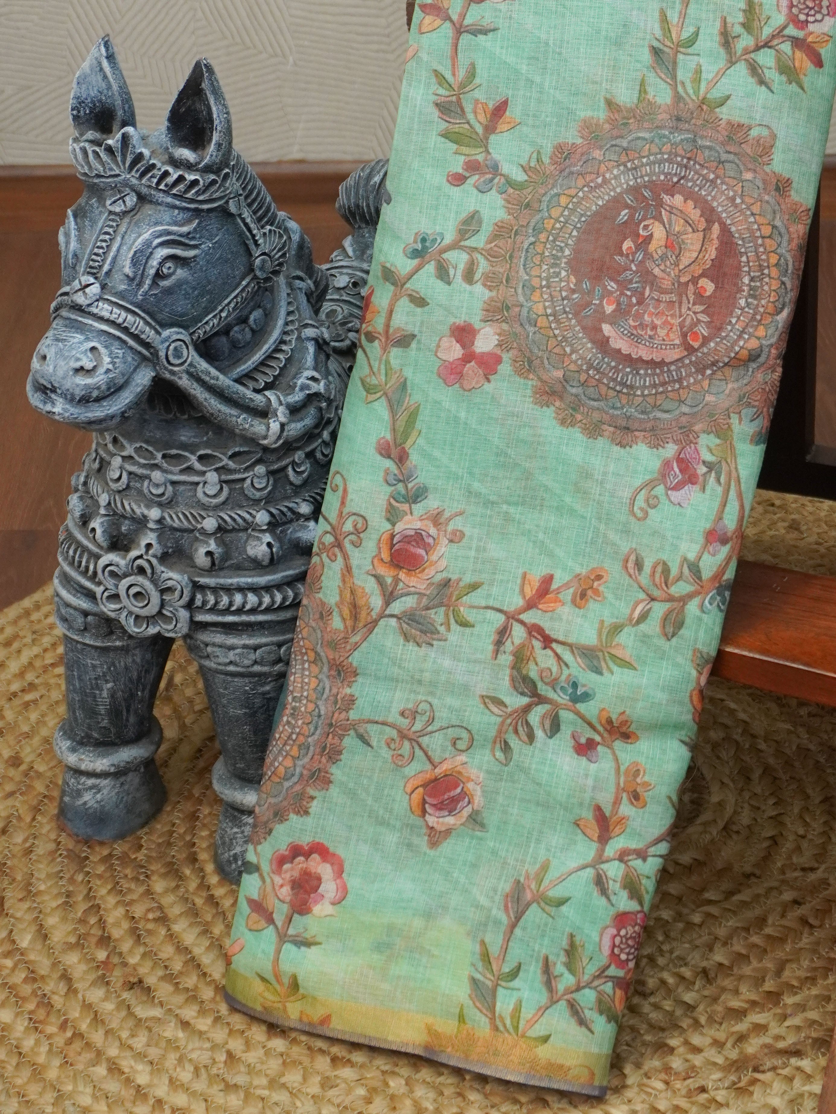 Linen Cotton Saree | TTDS3351
