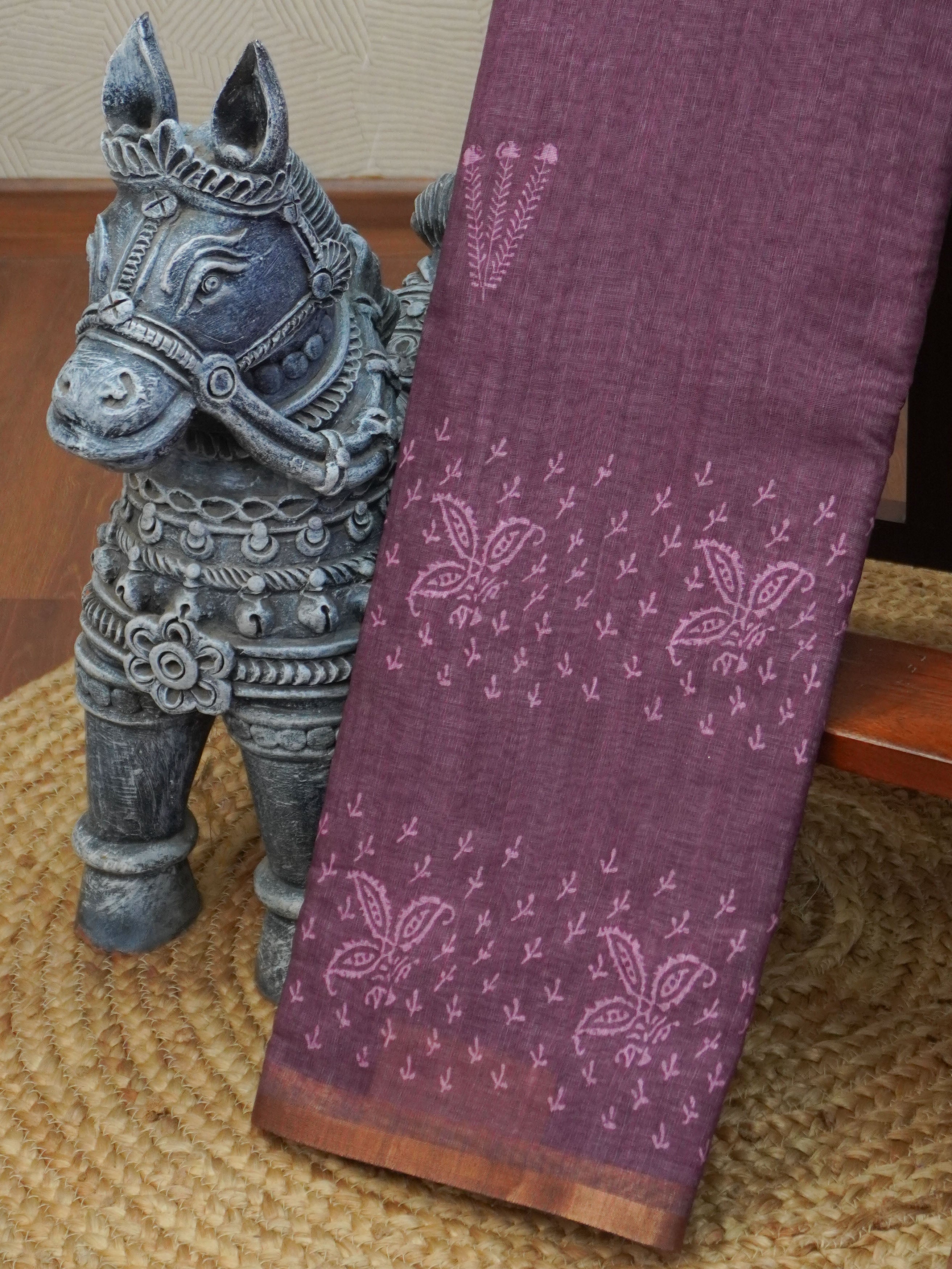 Linen Cotton Saree | TTDS3356