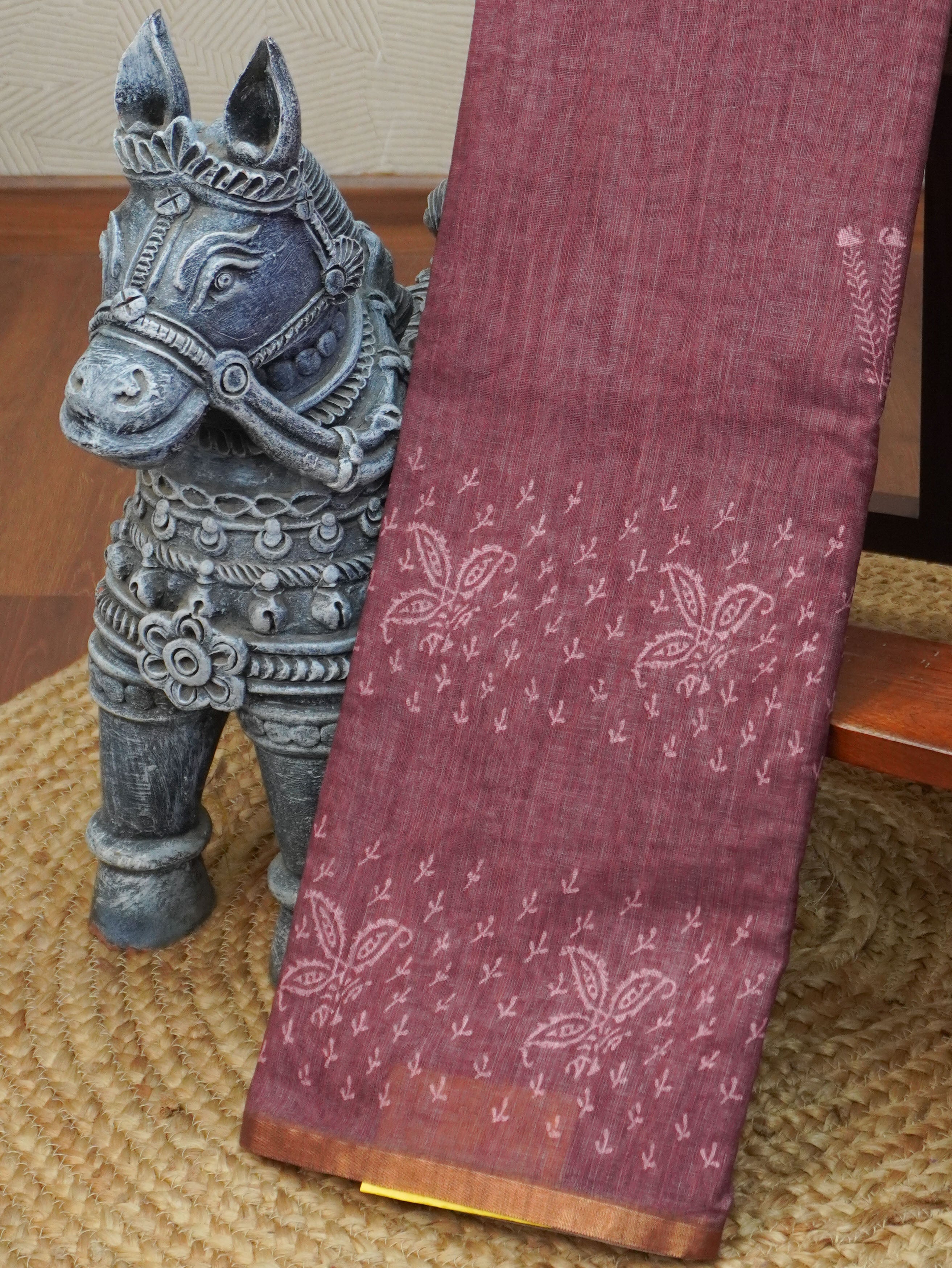 Linen Cotton Saree | TTDS3356