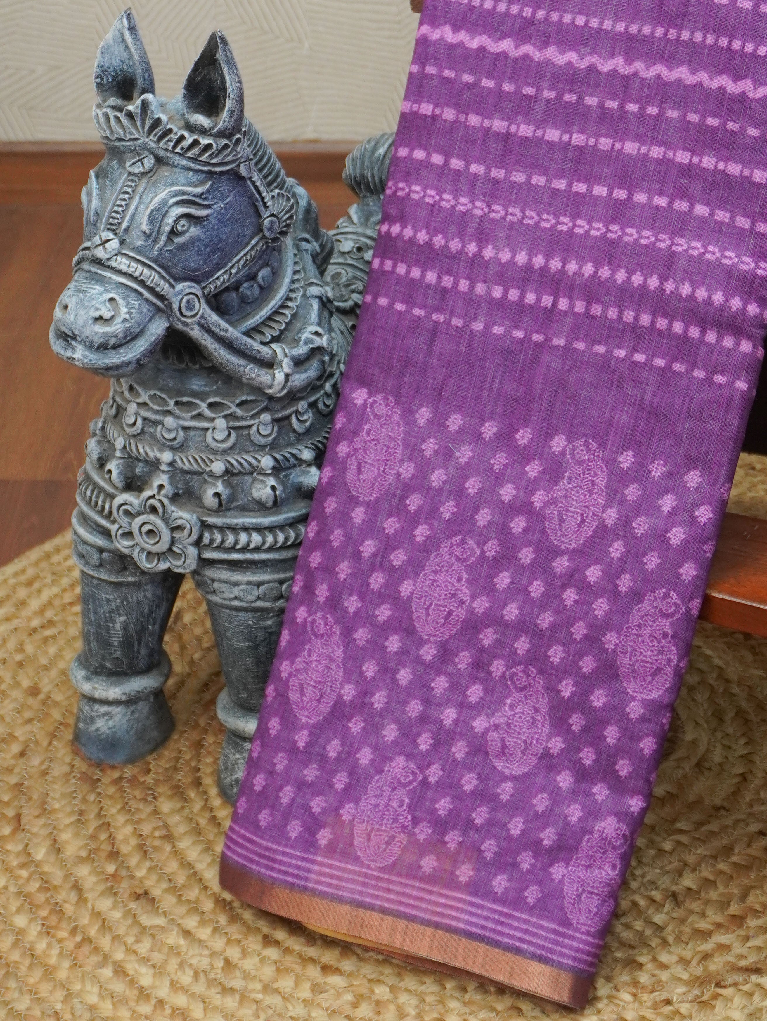 Linen Cotton Saree | TTDS3357